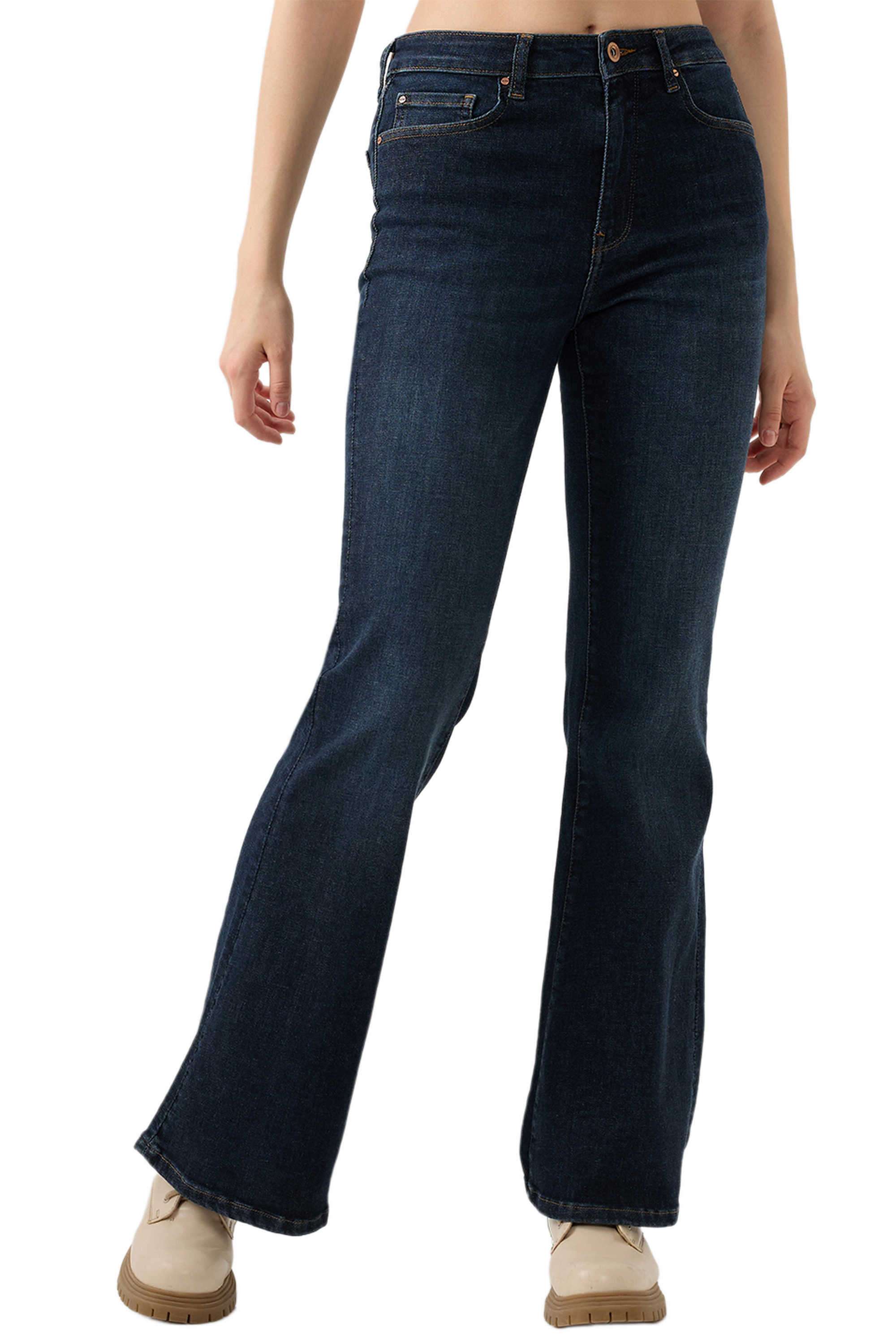 Solid-Blended-Fabric-Women-s-Jeans