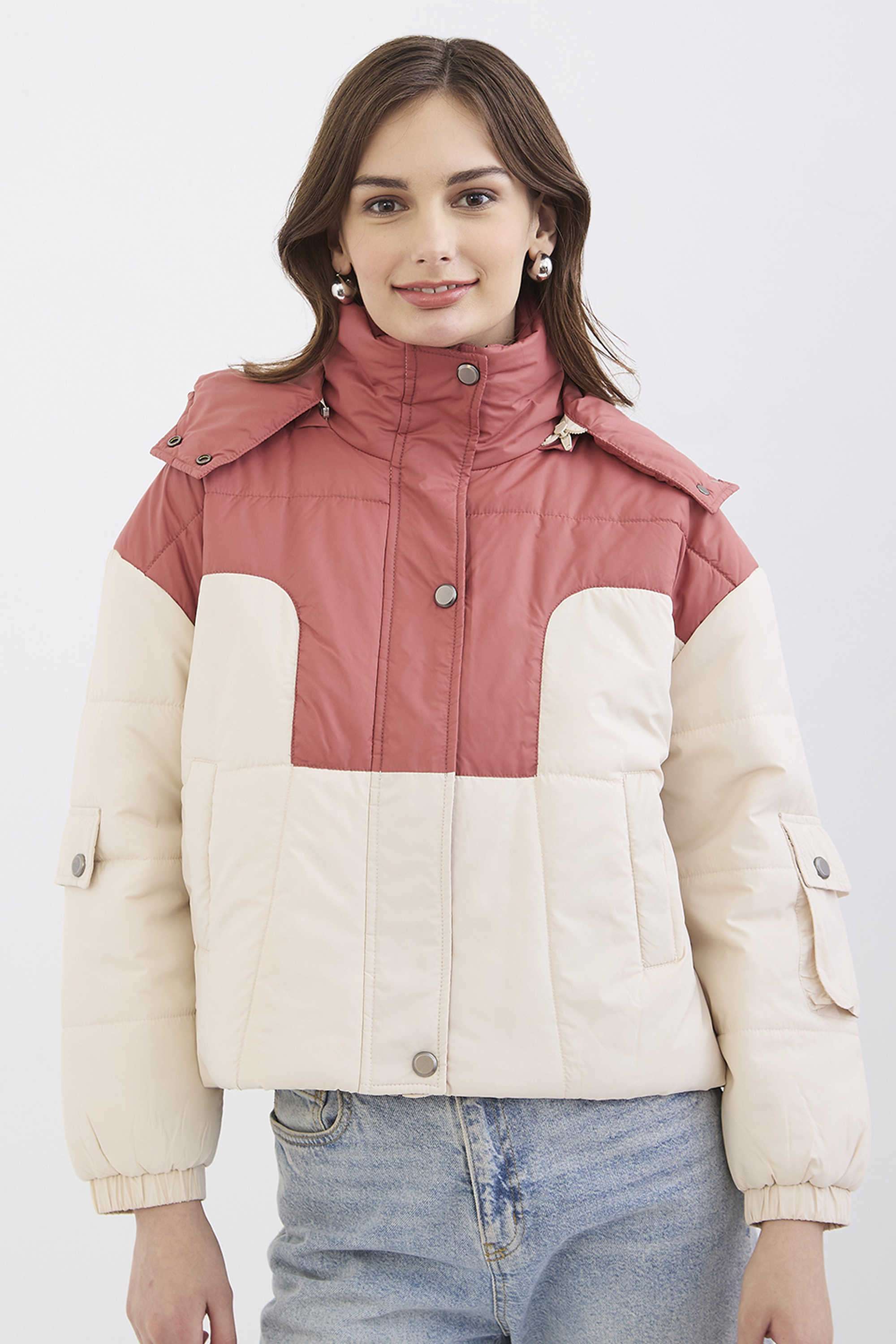 Solid-Nylon-Women-s-Casual-Wear-Jacket