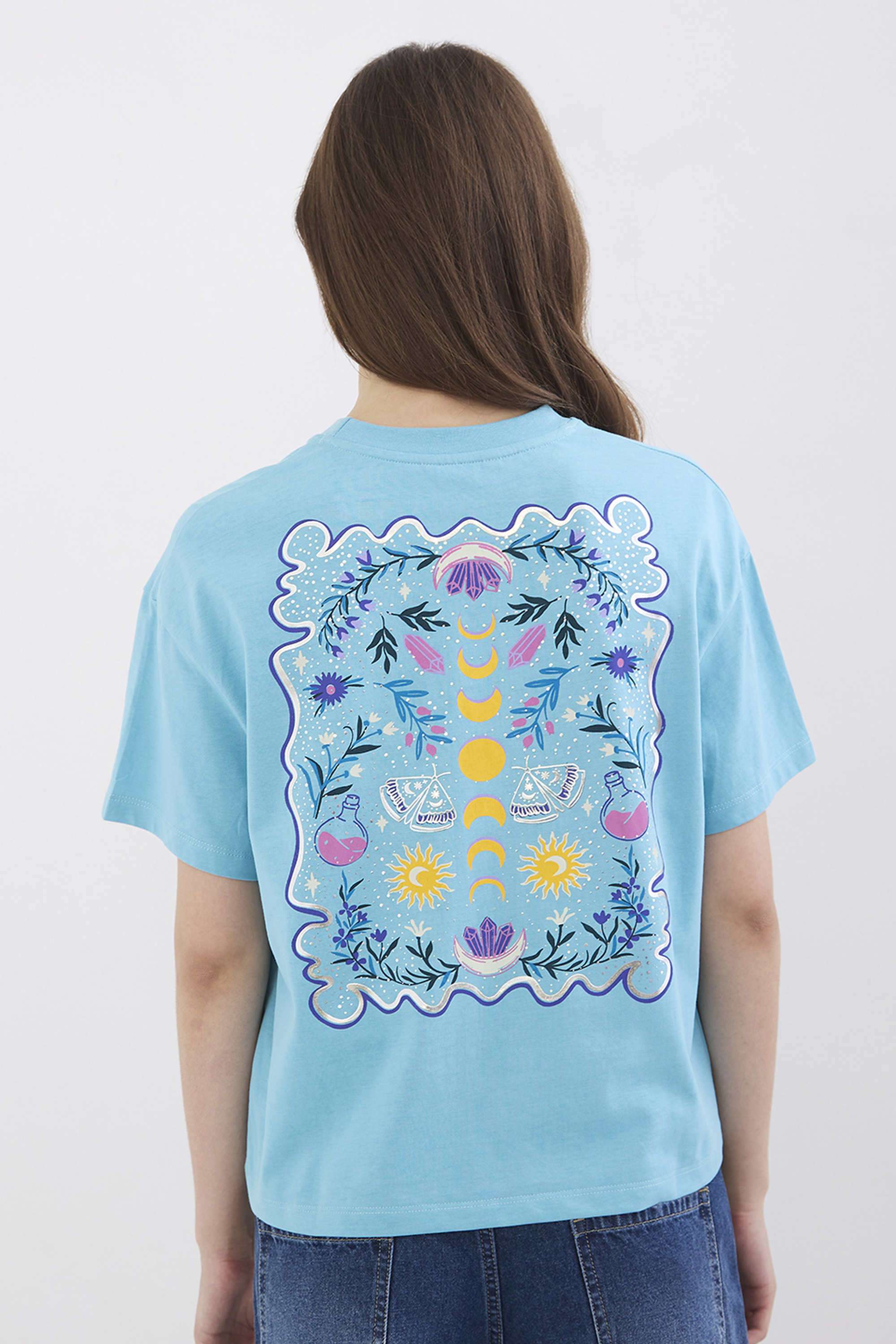 Solid-Round-Neck-Cotton-Women-Casual-Wear-T-Shirt