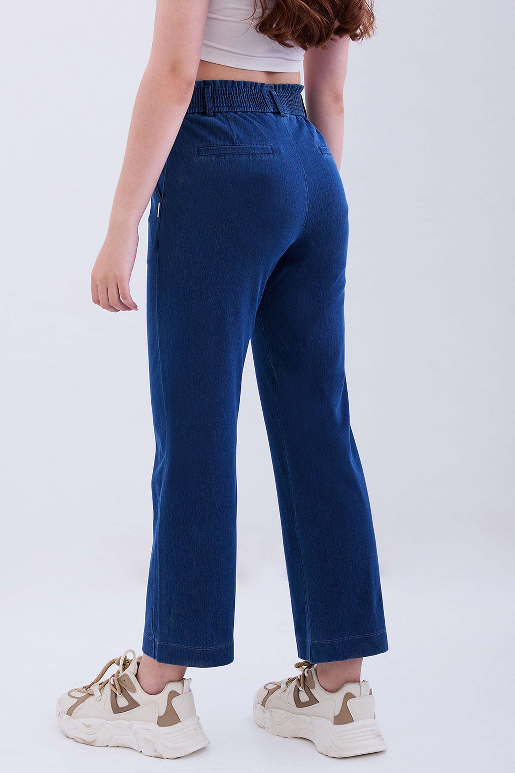 Solid-Straight-Fit-Blended-Fabric-Women-s-Casual-Wear-Track-Pants