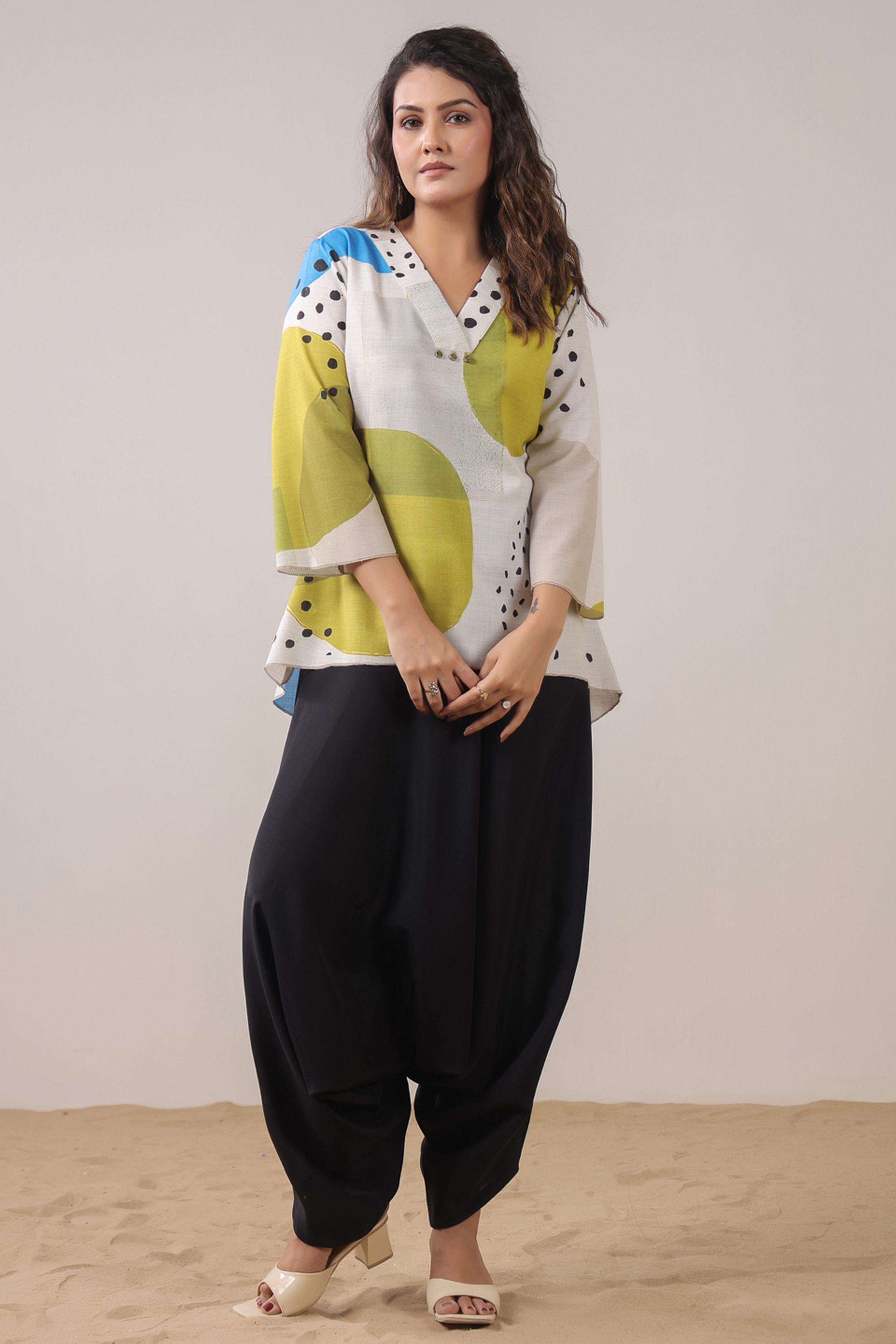 span Printed Viscose V-Neck Women's Festive Wear Co-Ord Set-picture-42