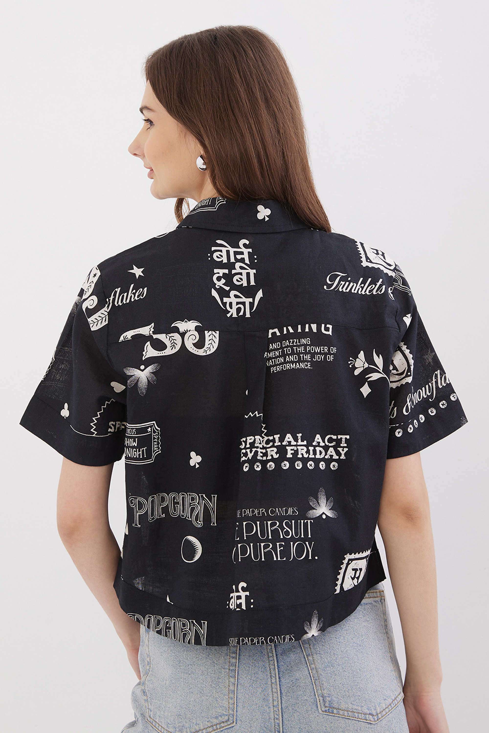 Printed-Classic-Collar-Blended-Fabric-Women-s-Casual-Wear-Shirt