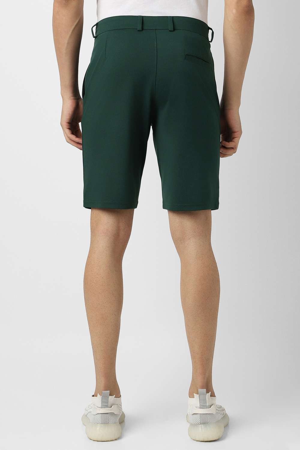 Solid-Polyester-Regular-Fit-Men-s-Shorts