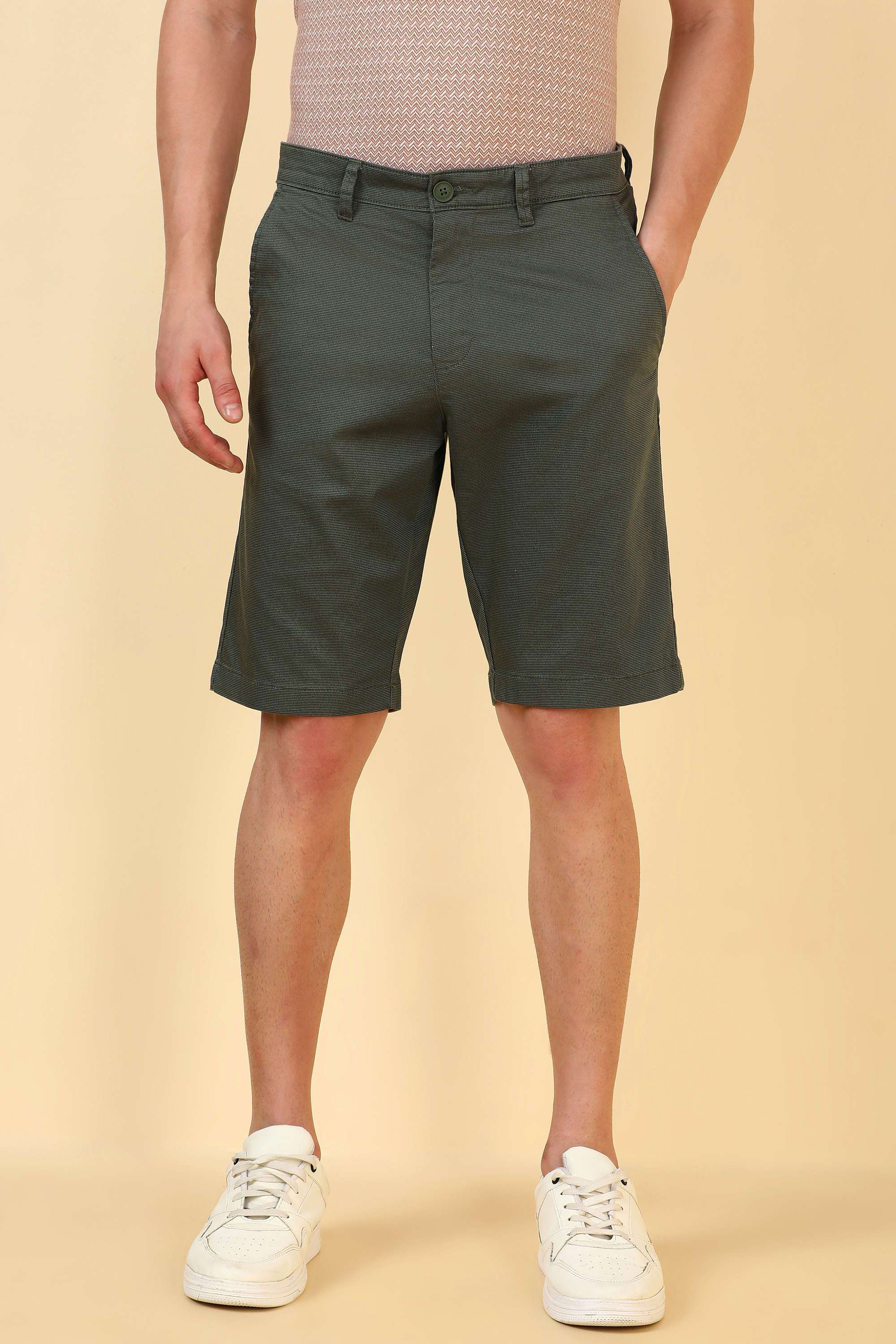 Printed-Cotton-Blend-Super-Slim-Fit-Men-Casual-Wear-Shorts