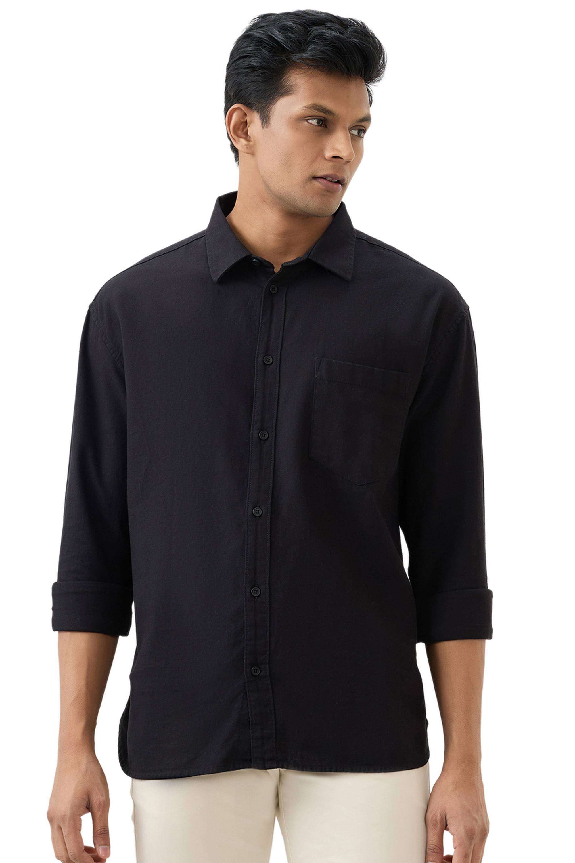 Solid-Cotton-Blend-Slim-Fit-Men-Shirt