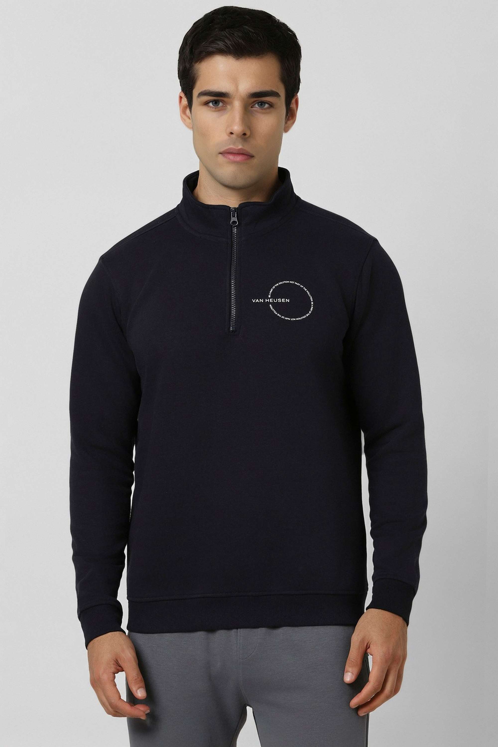 Solid-Blended-Fabric-Regular-Fit-Men-Sweatshirt