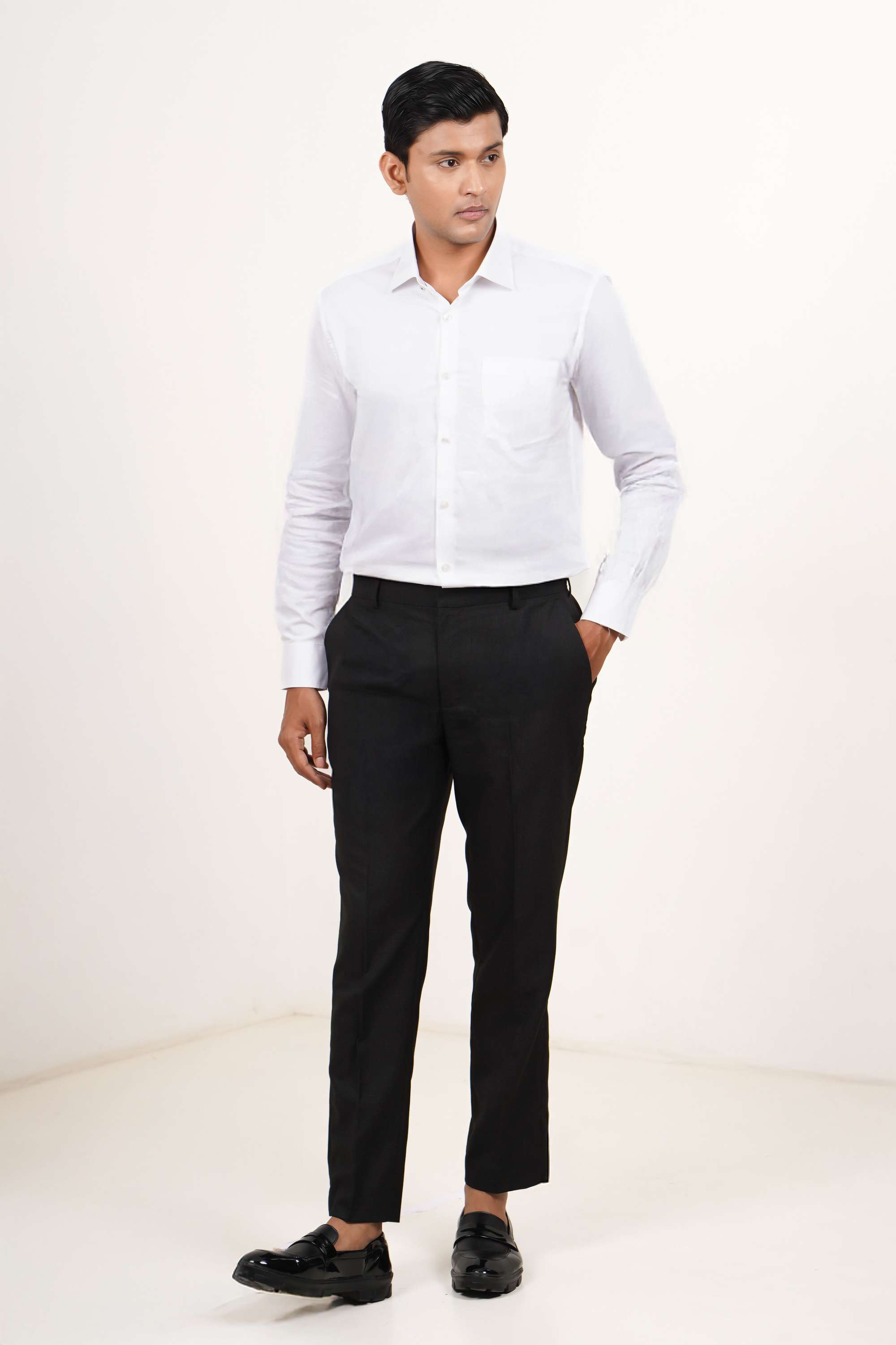 Solid-Blended-Fabric-Slim-Fit-Men-s-Formal-Trousers