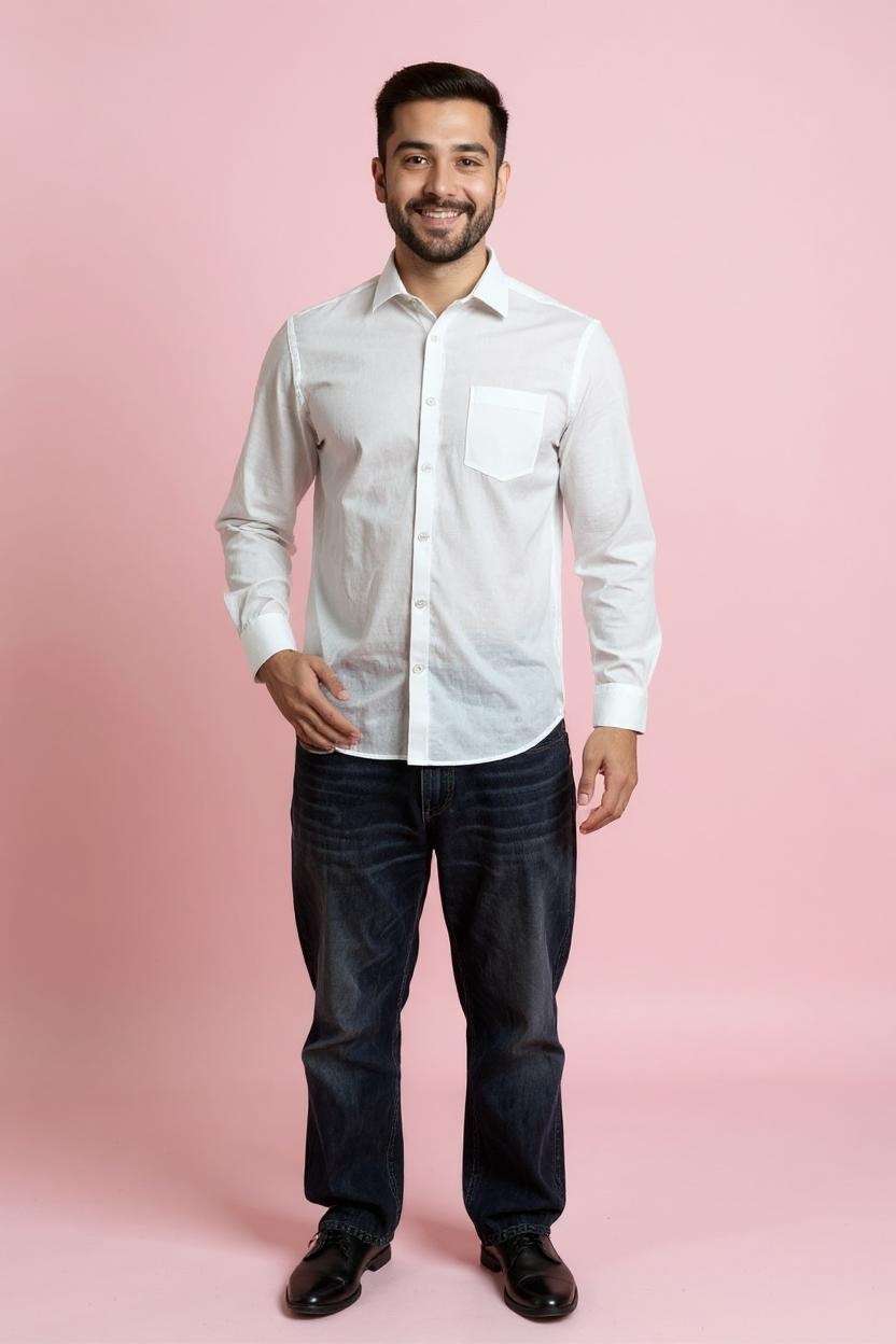 Blended-Fabric-Regular-Fit-Men-Shirt