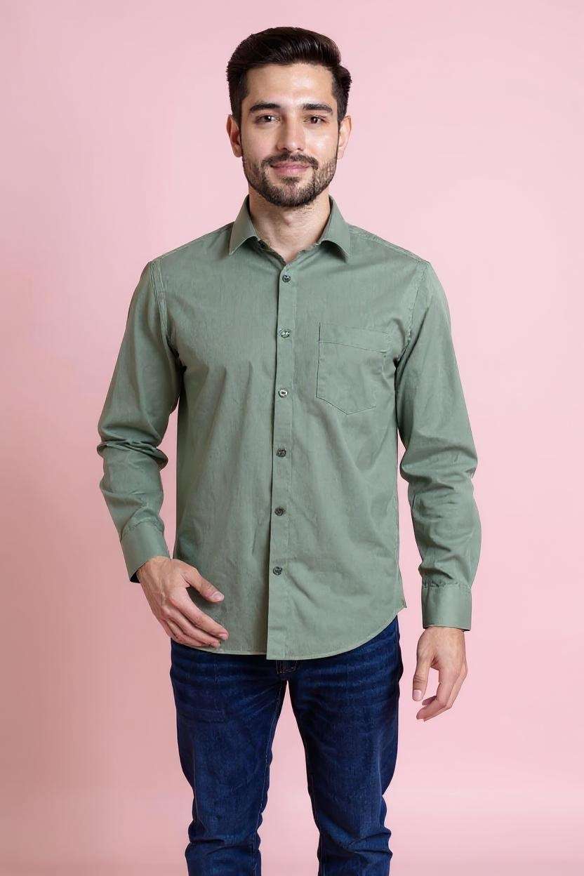 Blended-Fabric-Regular-Fit-Men-Shirt