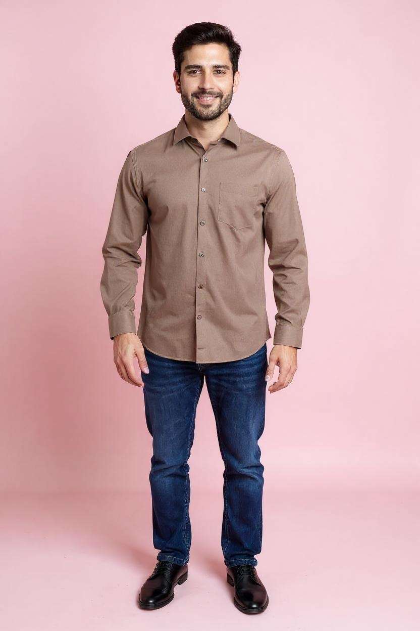 Blended-Fabric-Regular-Fit-Men-Shirt