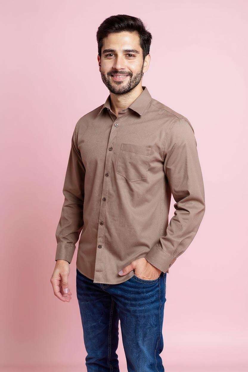 Blended-Fabric-Regular-Fit-Men-Shirt