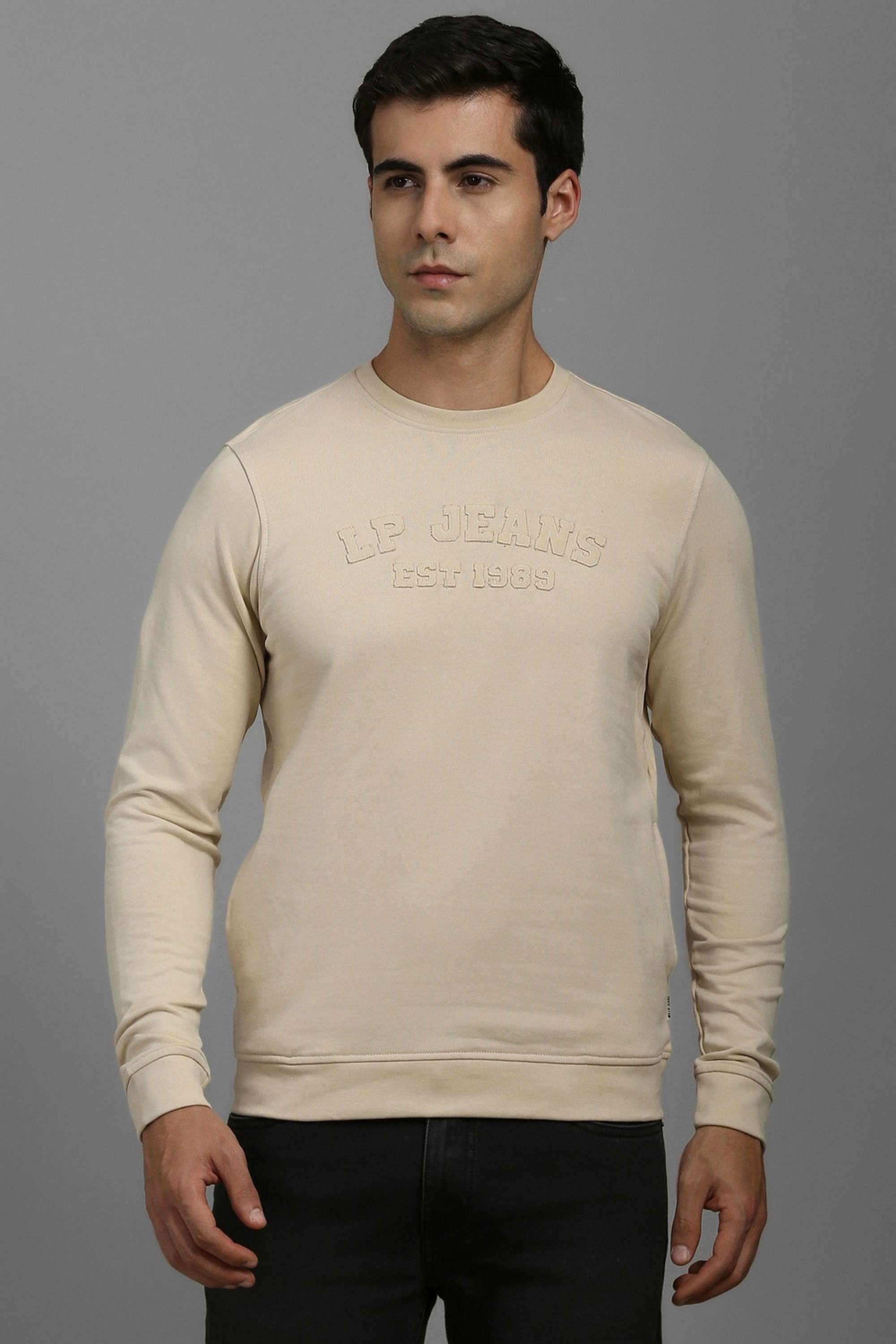 Solid-Cotton-Round-Neck-Men-s-Sweatshirt