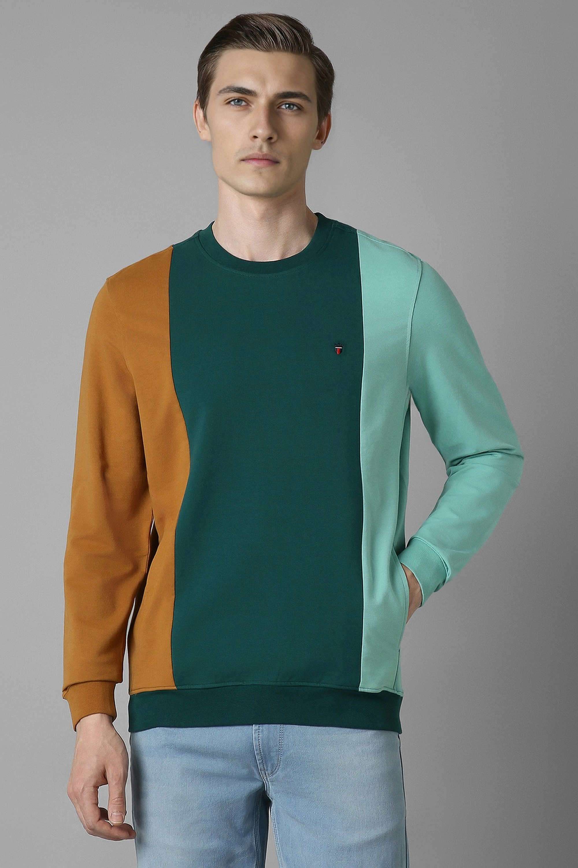 Solid-Cotton-Round-Neck-Men-s-Sweatshirt