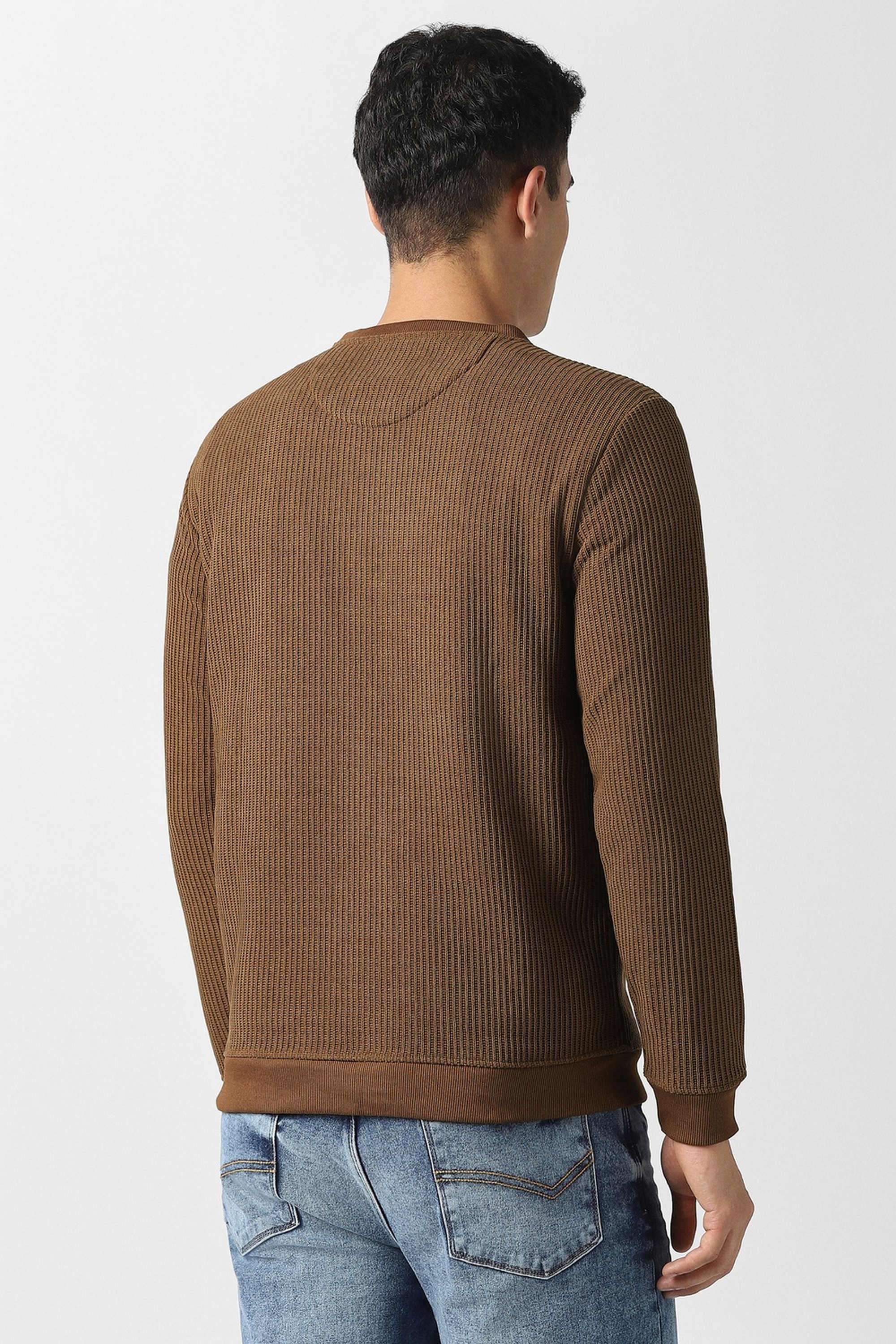 Stripes-Blended-Fabric-Regular-Fit-Men-s-Sweatshirt