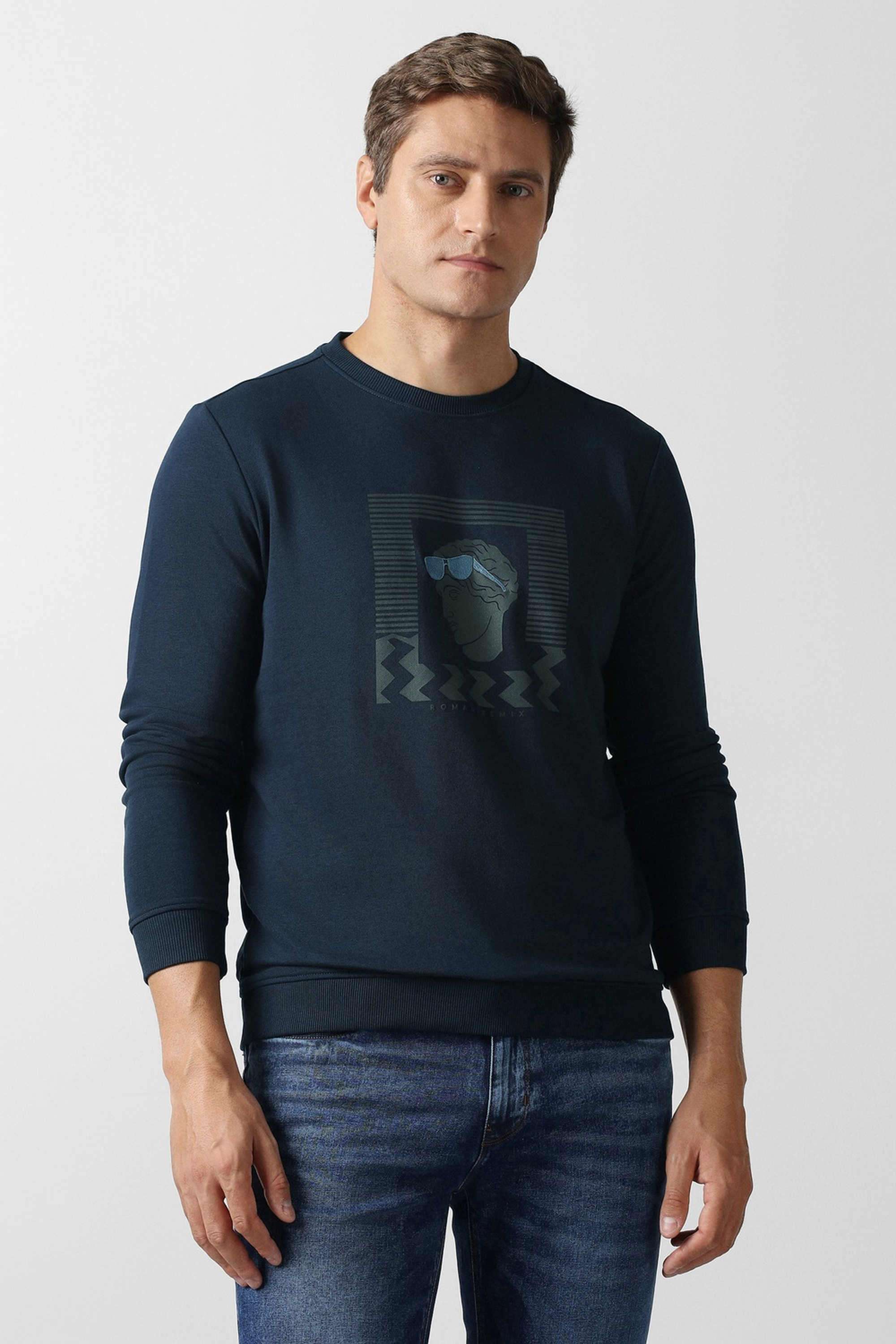 Solid-Blended-Fabric-Regular-Fit-Men-s-Sweatshirt