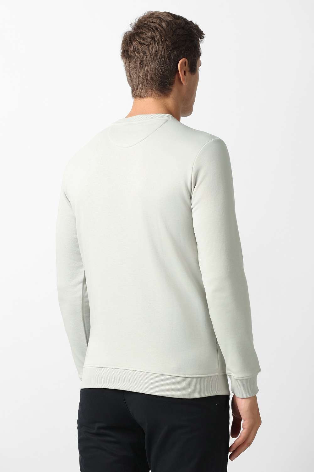 Solid-Cotton-Blend-Regular-Fit-Men-s-Sweatshirt