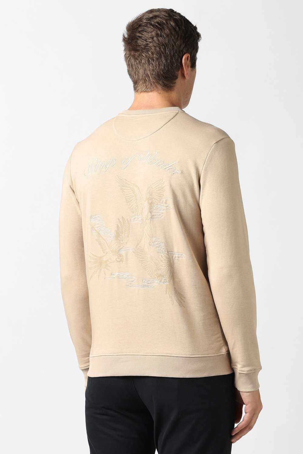 Solid-Cotton-Blend-Regular-Fit-Men-s-Sweatshirt