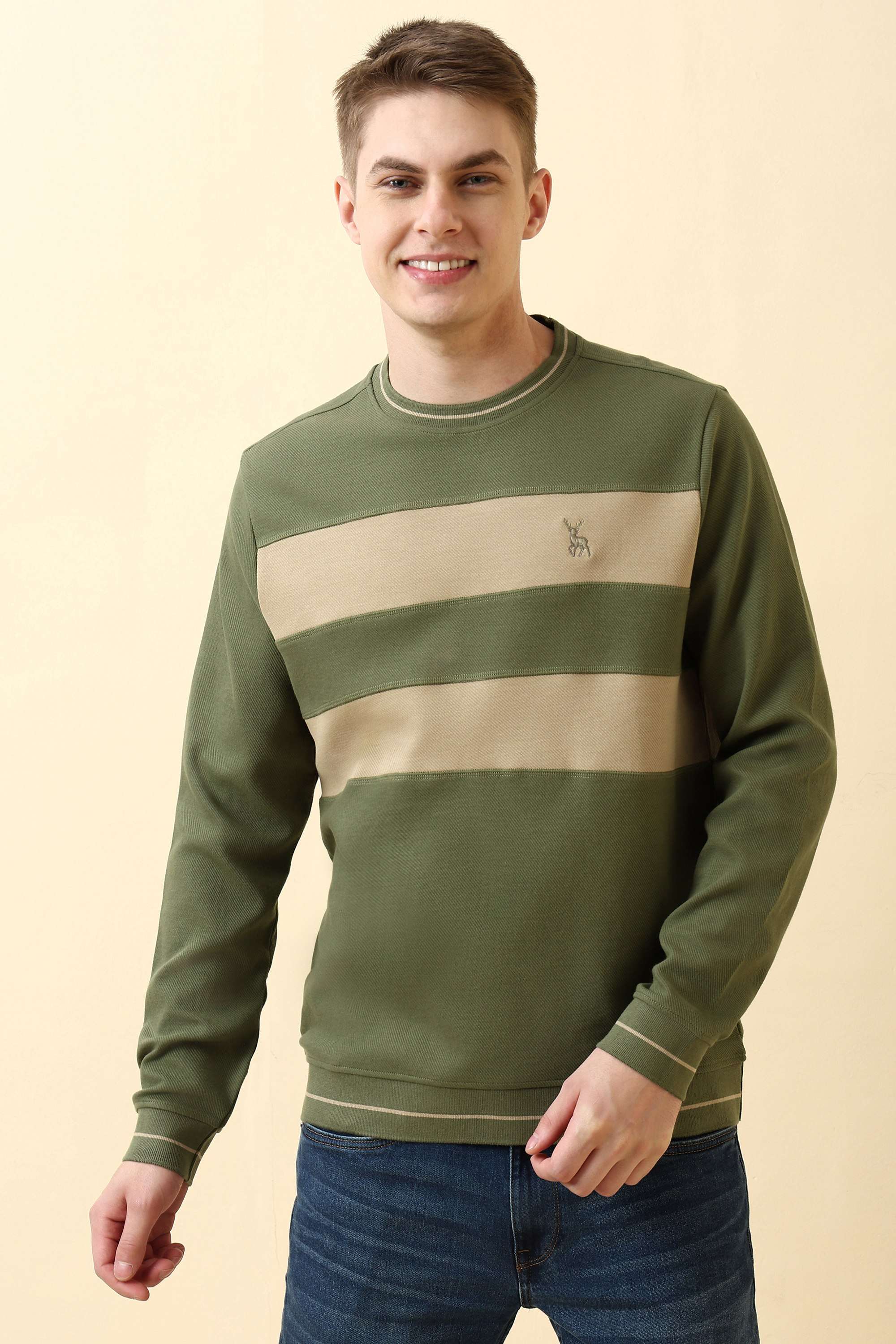 Stripes-Cotton-Round-Neck-Men-s-Sweatshirt