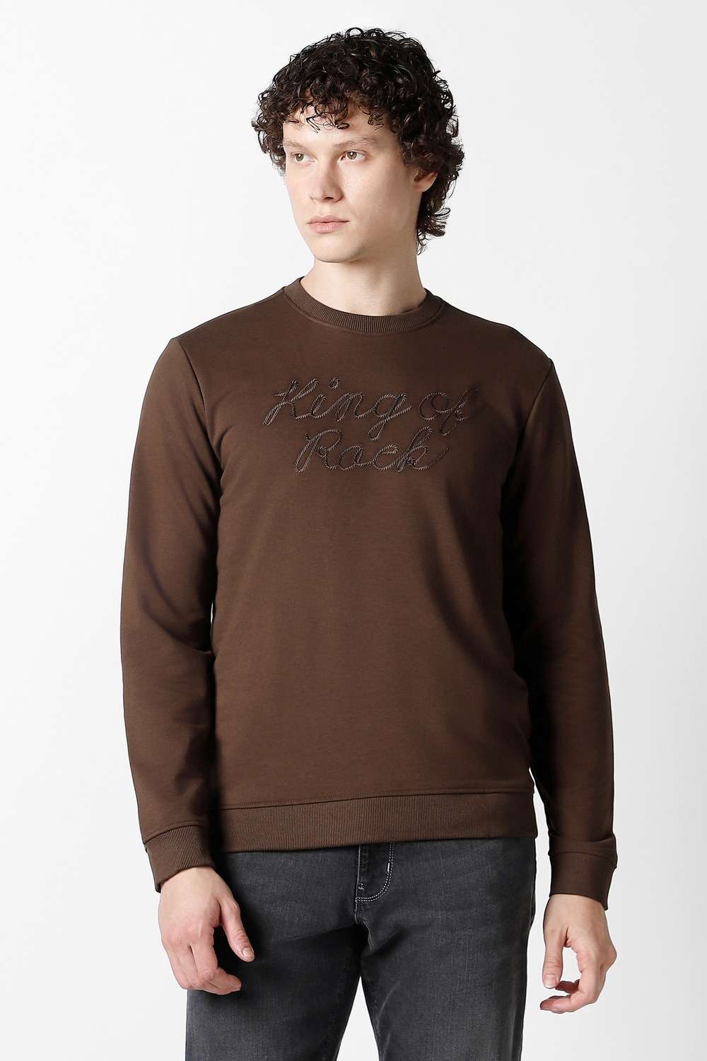 Solid-Blended-Fabric-Round-Neck-Men-s-Sweatshirt