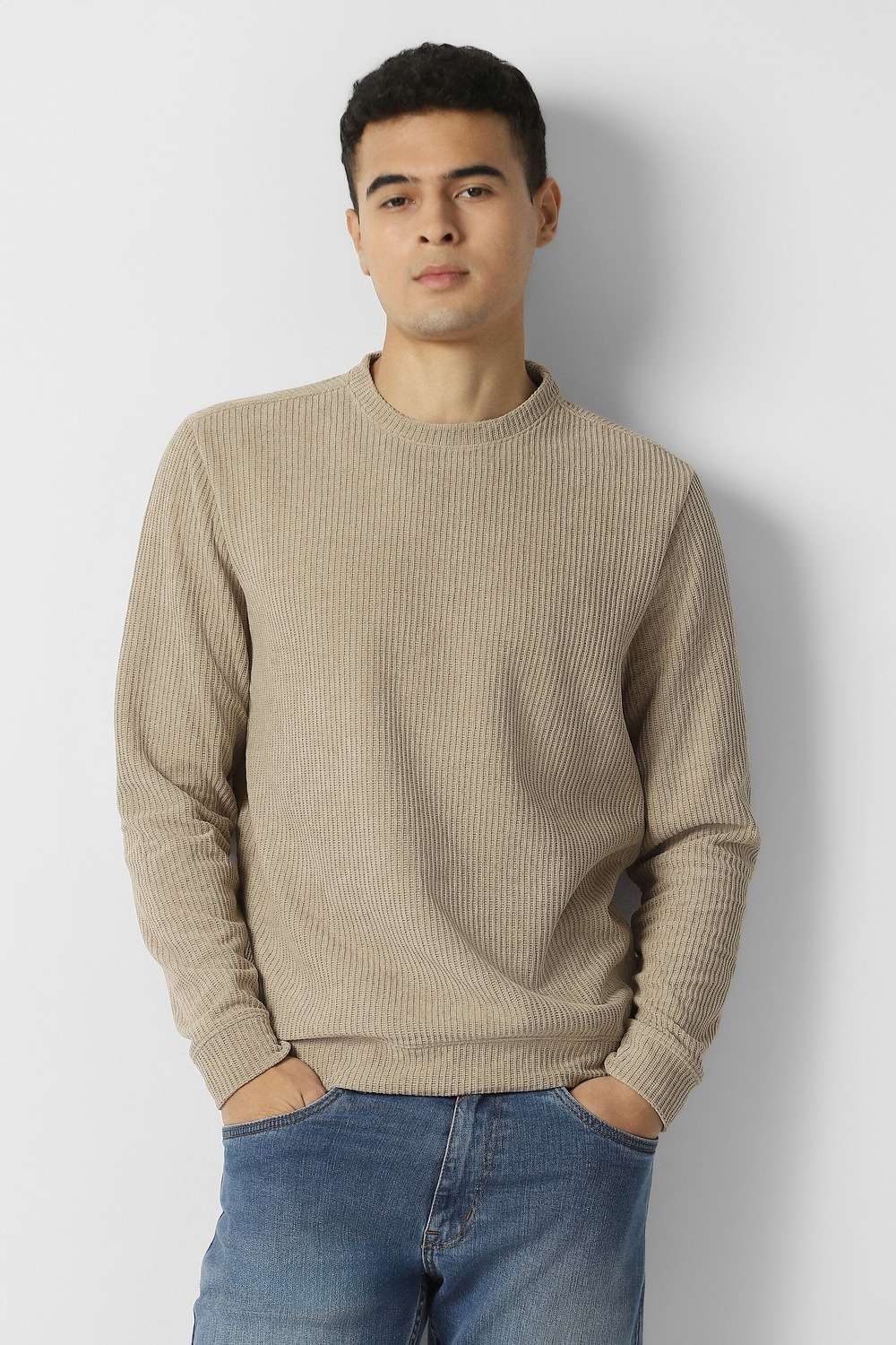 Stripes-Polyester-Blend-Regular-Fit-Men-s-Sweatshirt