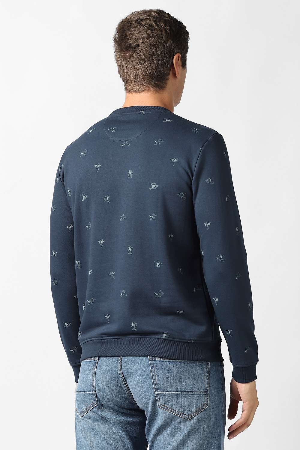 Solid-Cotton-Blend-Regular-Fit-Men-s-Sweatshirt