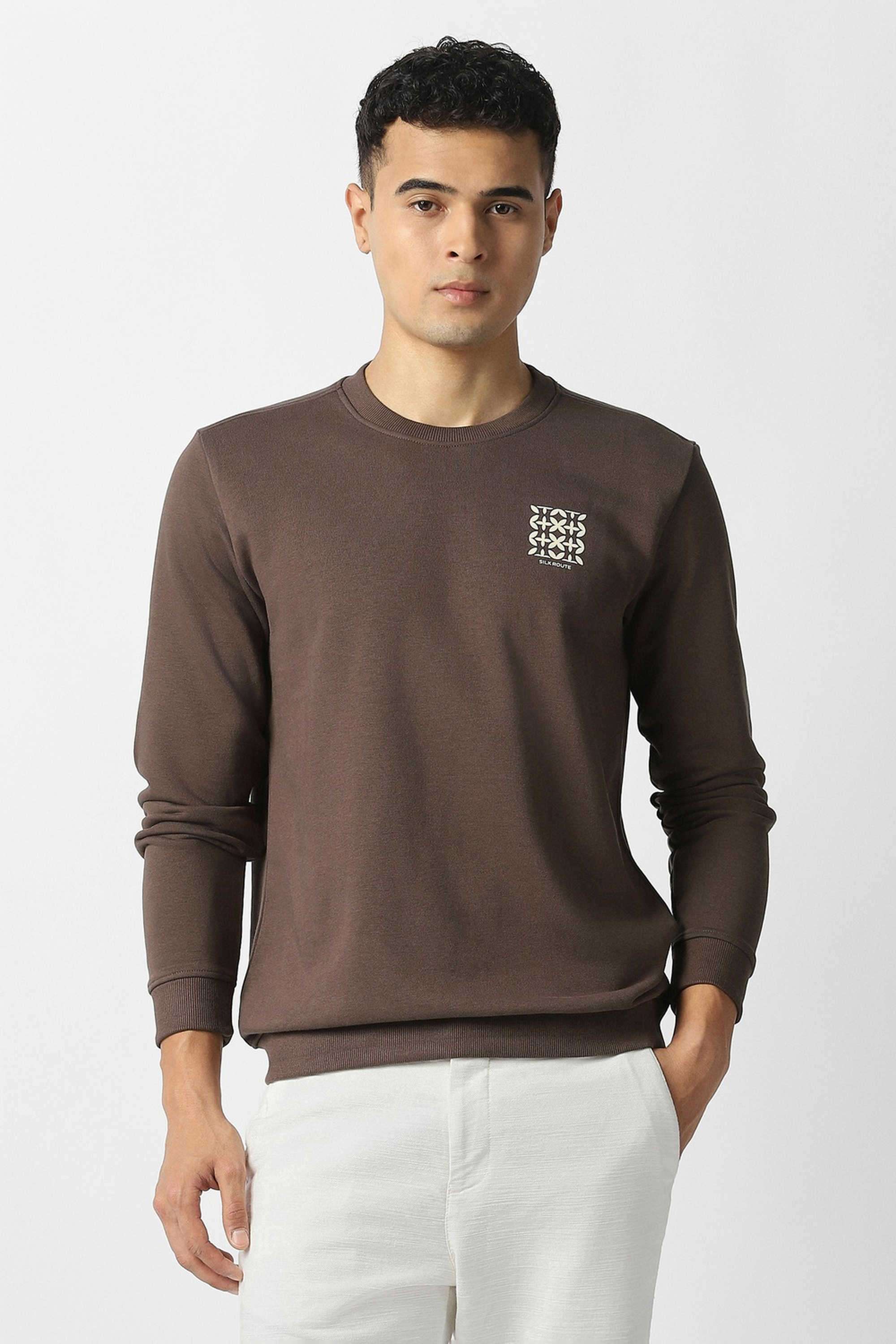 Solid-Poly-Cotton-Regular-Fit-Men-Sweatshirt