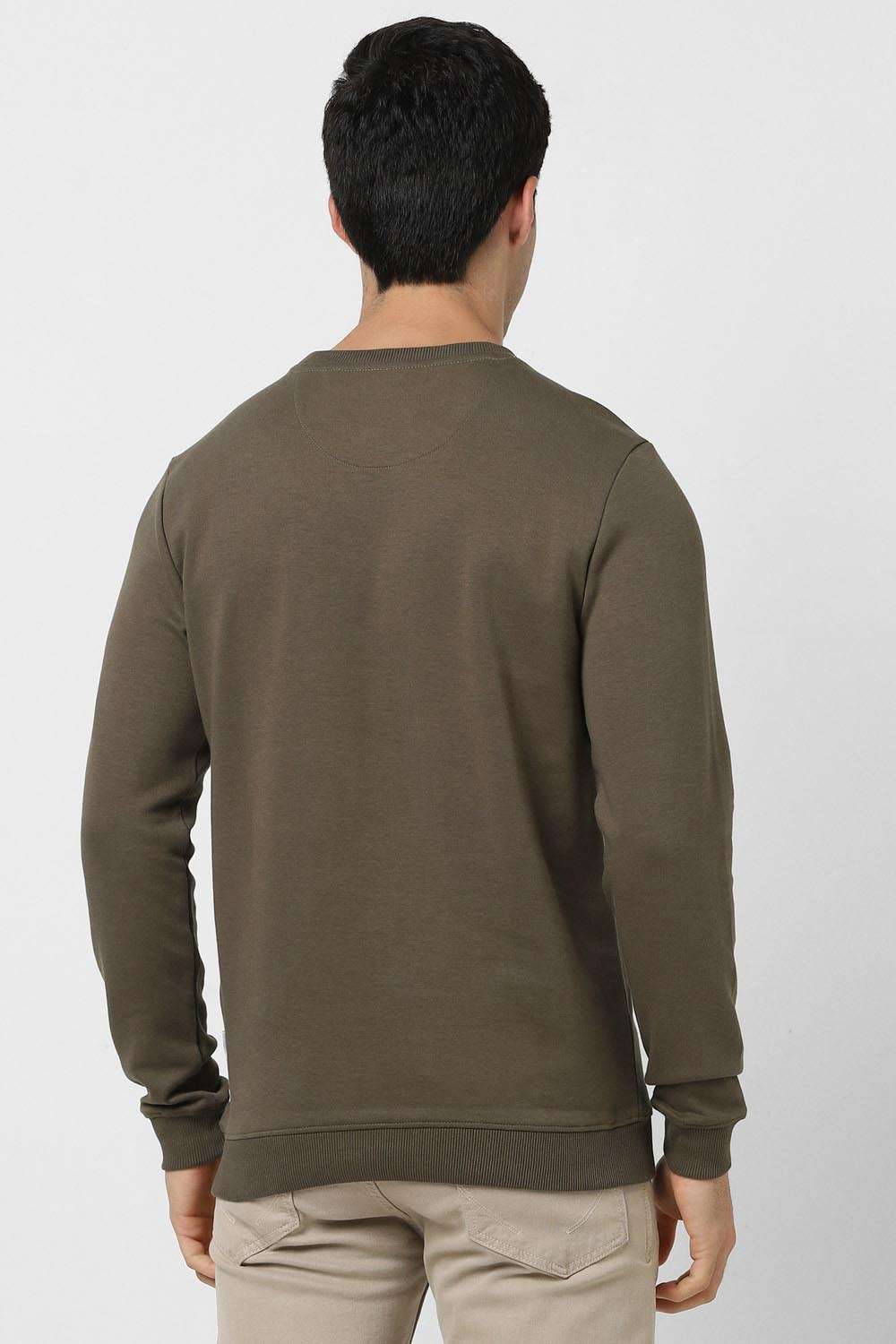 Solid-Blended-Fabric-Slim-Fit-Men-s-Sweatshirt