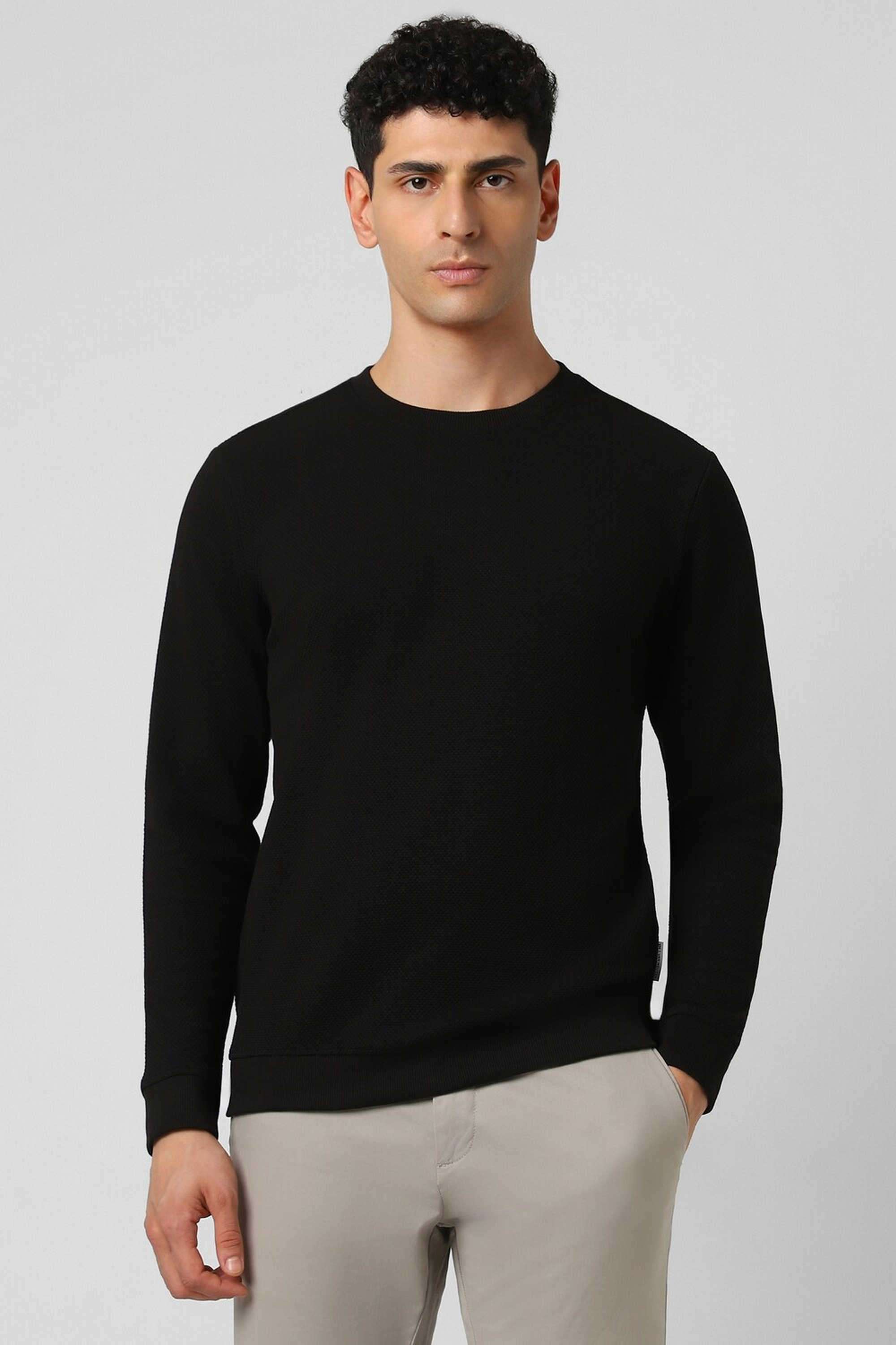 Textured-Poly-Cotton-Slim-Fit-Men-Sweatshirt