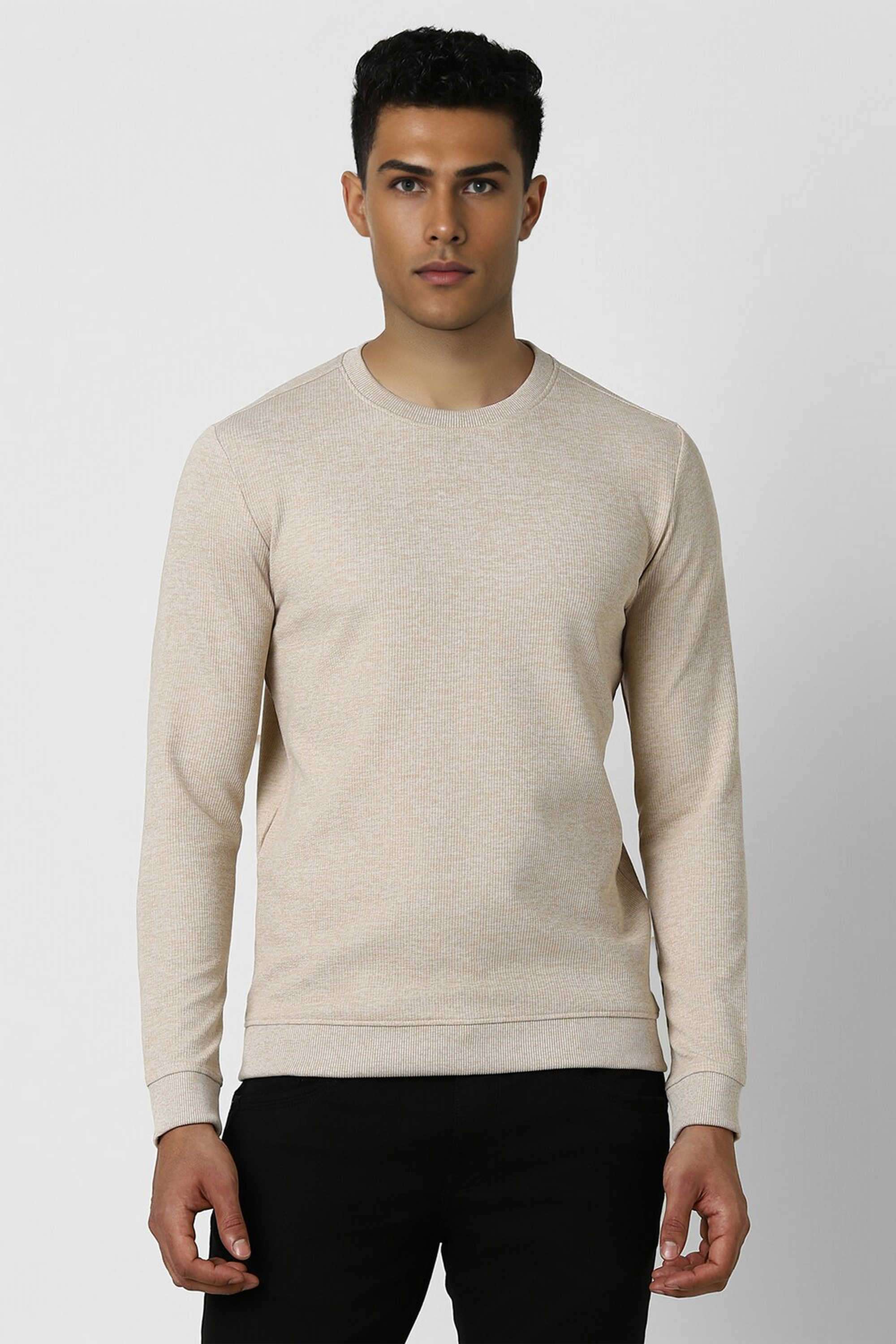 Jacquard-Blended-Fabric-Slim-Fit-Men-Sweatshirt