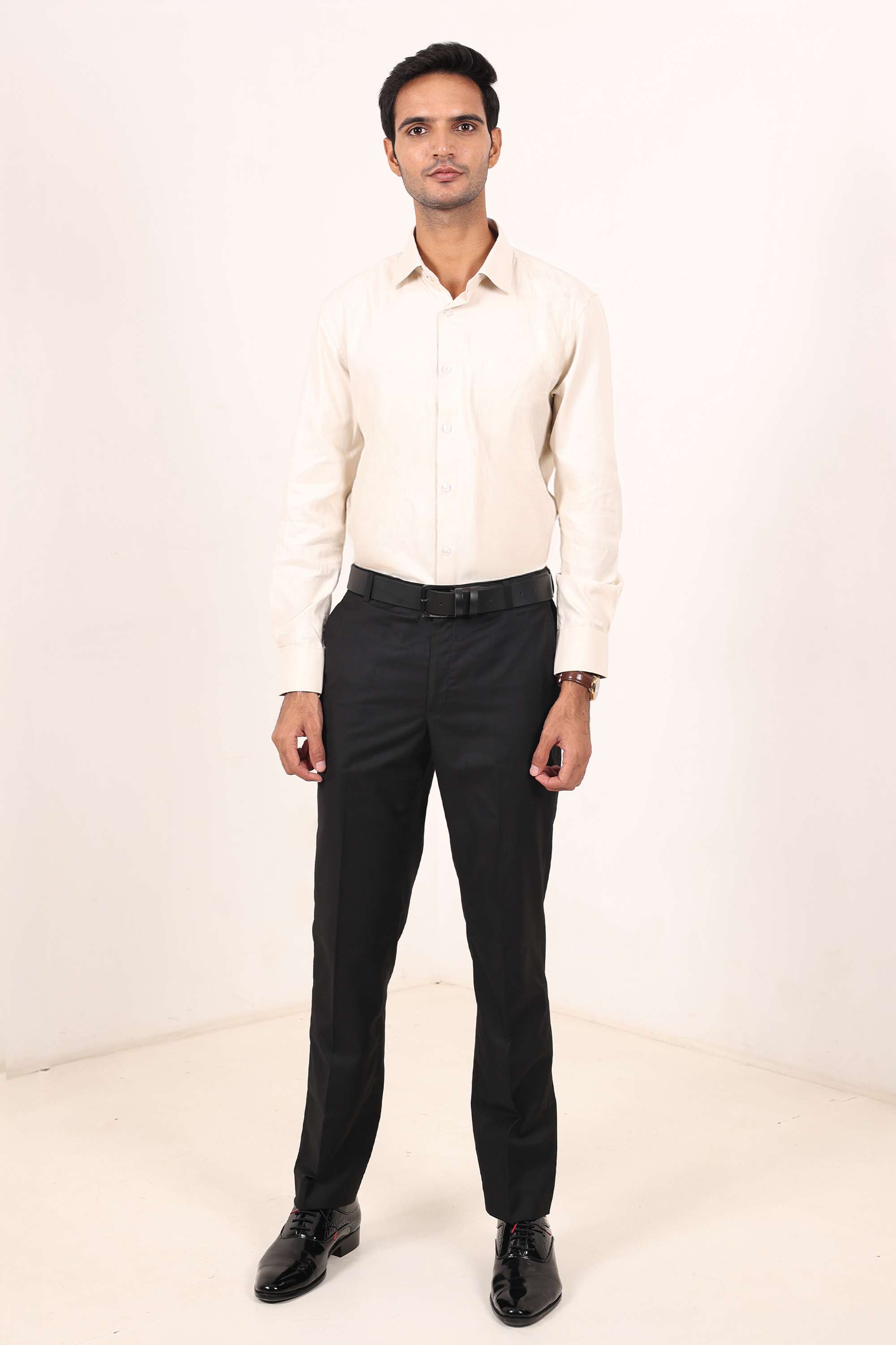 Solid-Cotton-Blend-Slim-Fit-Men-s-Shirt
