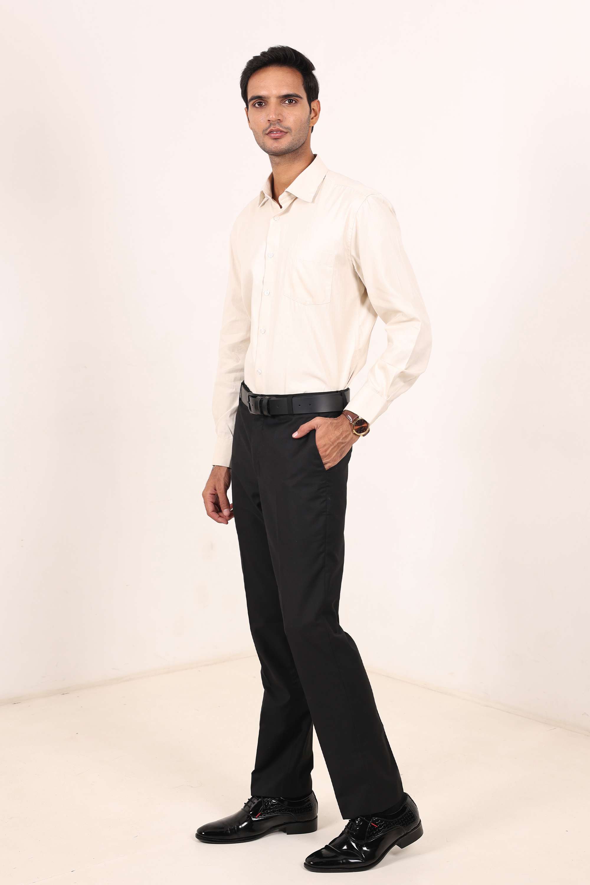 Solid-Cotton-Blend-Slim-Fit-Men-s-Shirt
