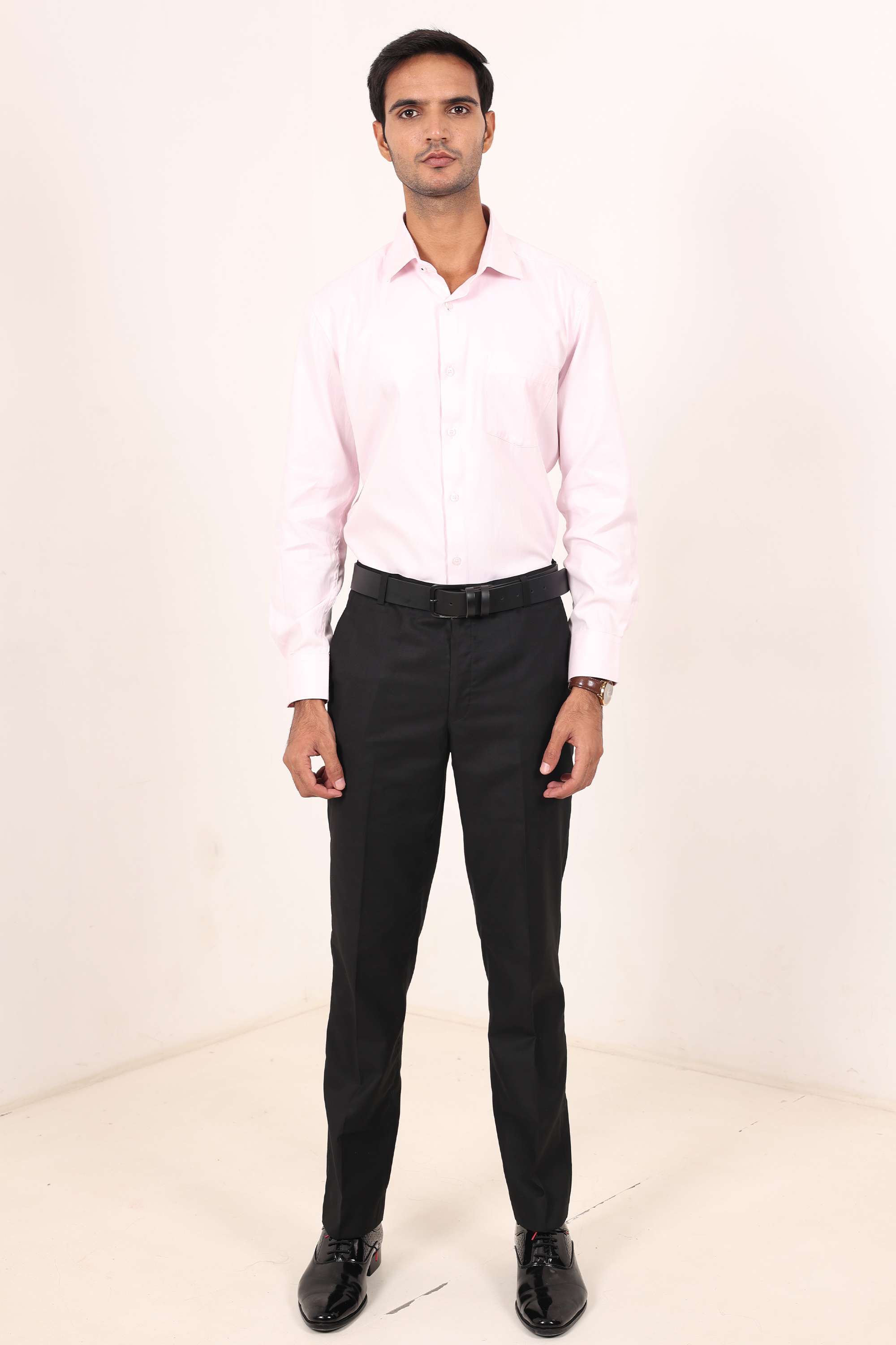 Solid-Cotton-Blend-Slim-Fit-Men-s-Shirt