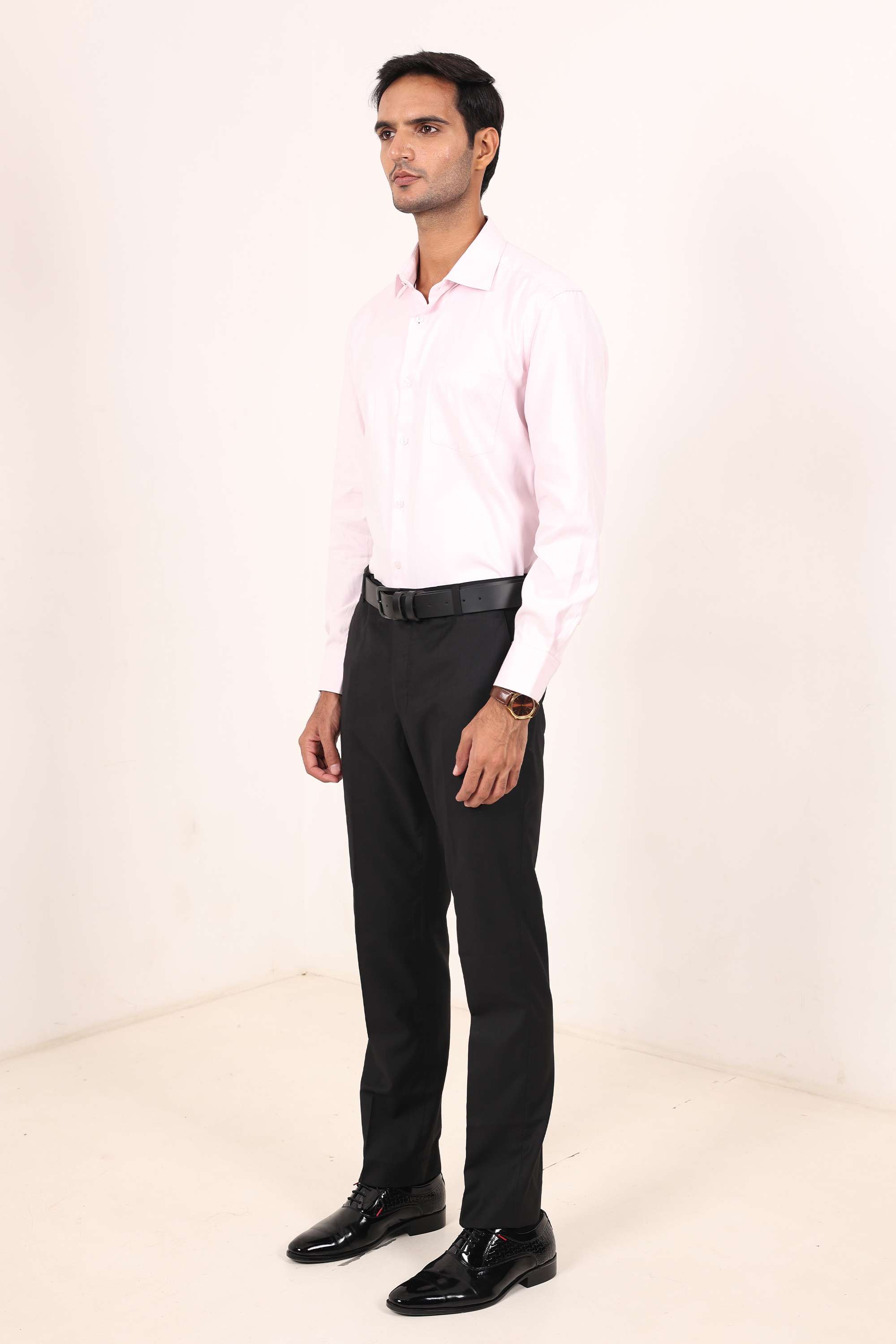 Solid-Cotton-Blend-Slim-Fit-Men-s-Shirt