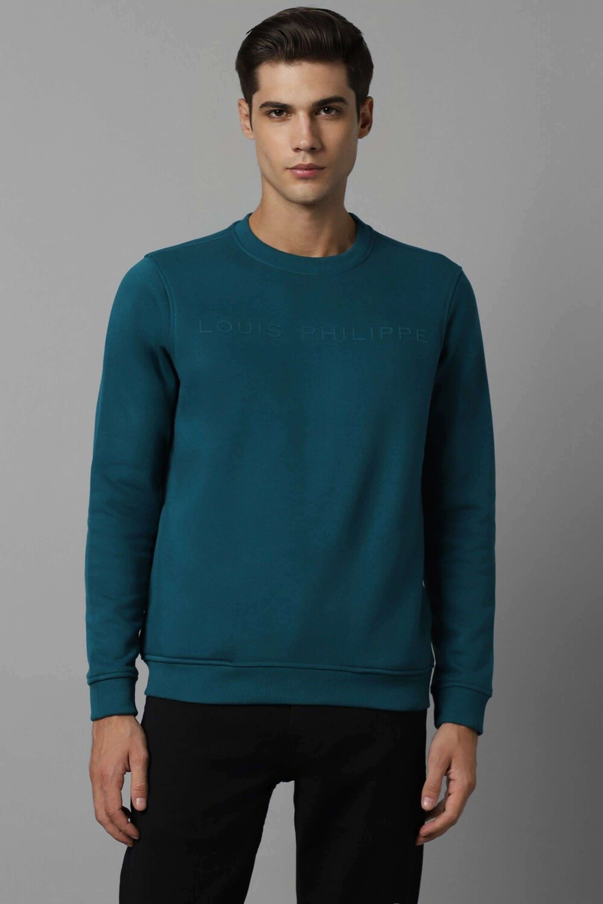 Solid-Cotton-Round-Neck-Men-s-Sweatshirt