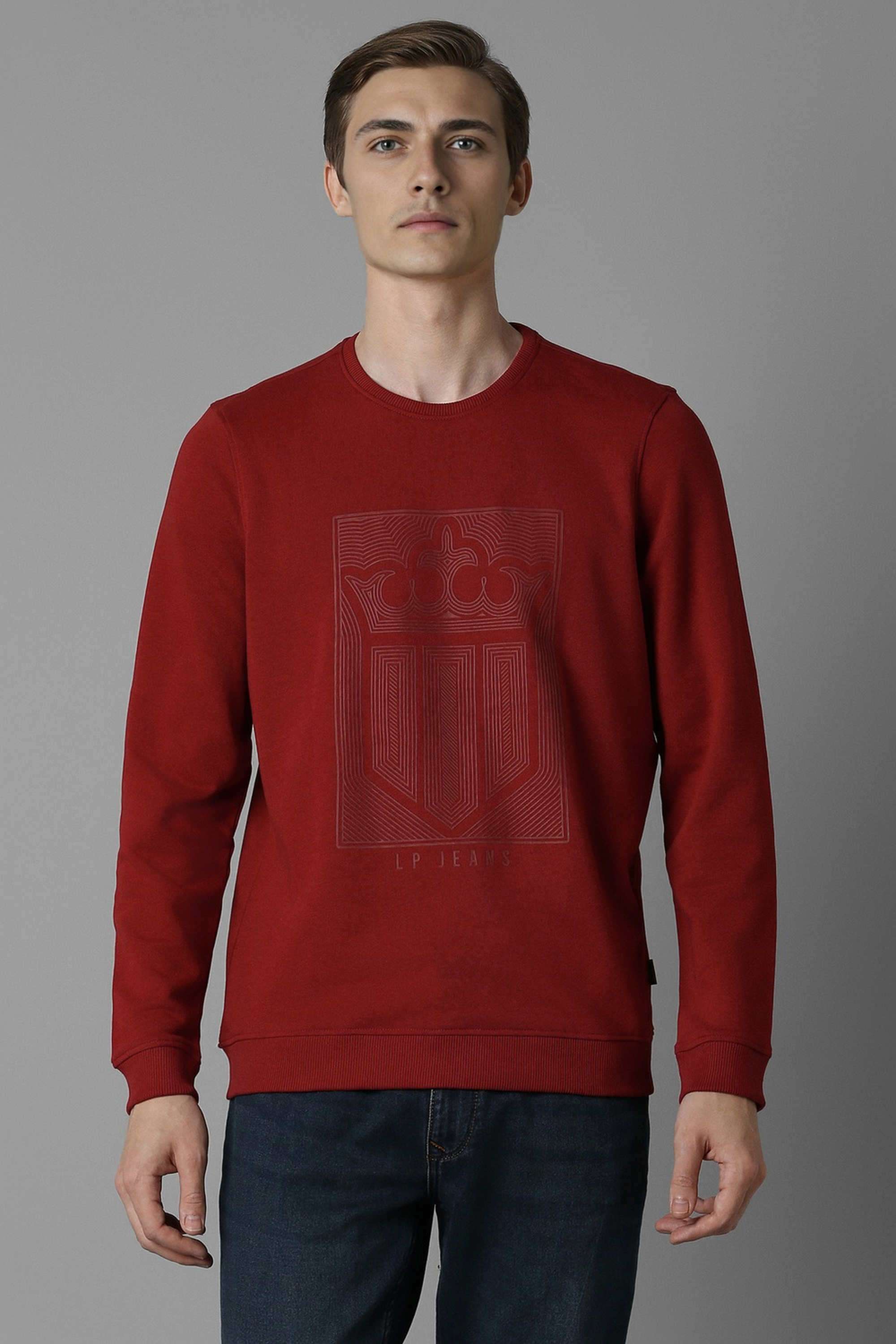 Solid-Cotton-Round-Neck-Men-s-Sweatshirt