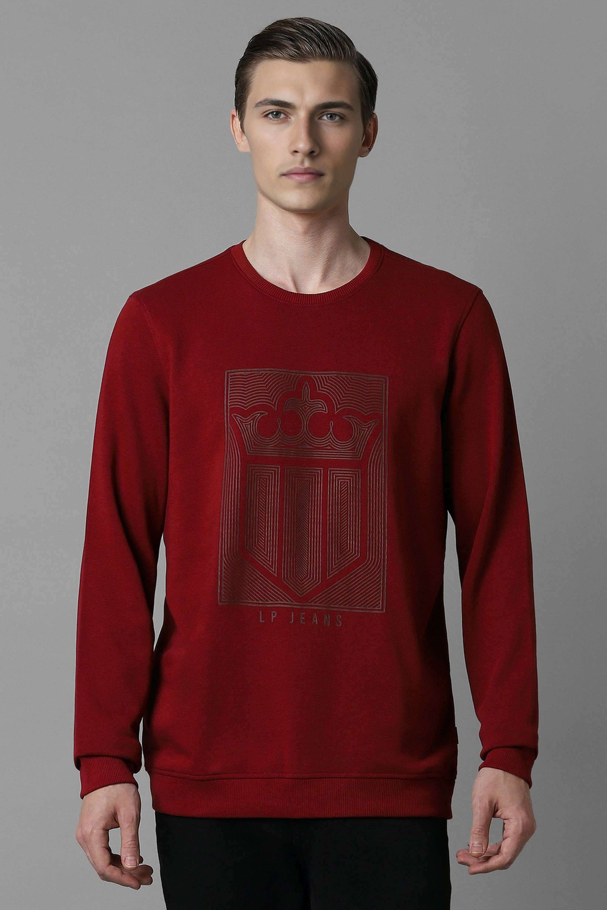 Solid-Cotton-Round-Neck-Men-s-Sweatshirt