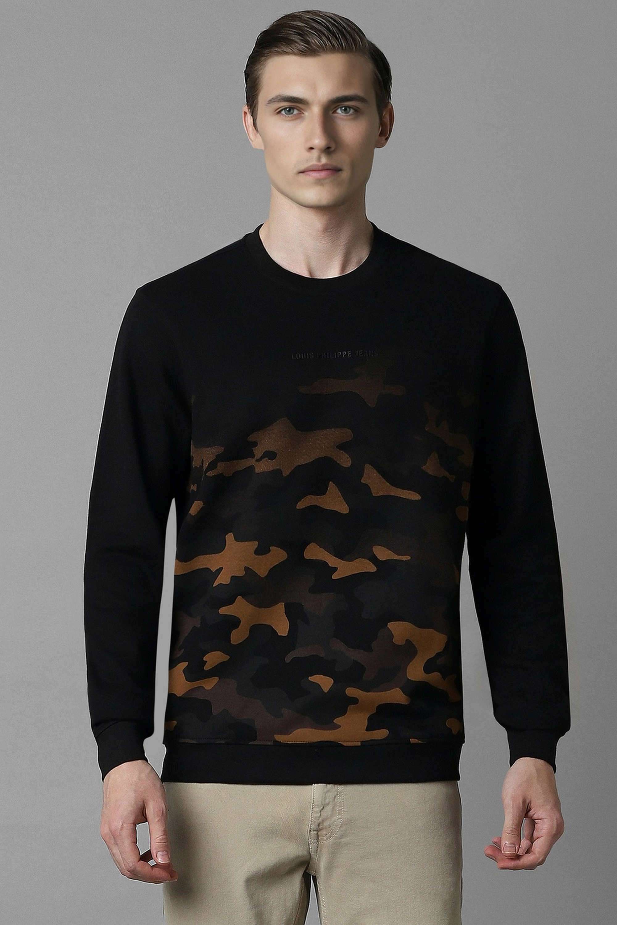 Solid-Cotton-Round-Neck-Men-s-Sweatshirt