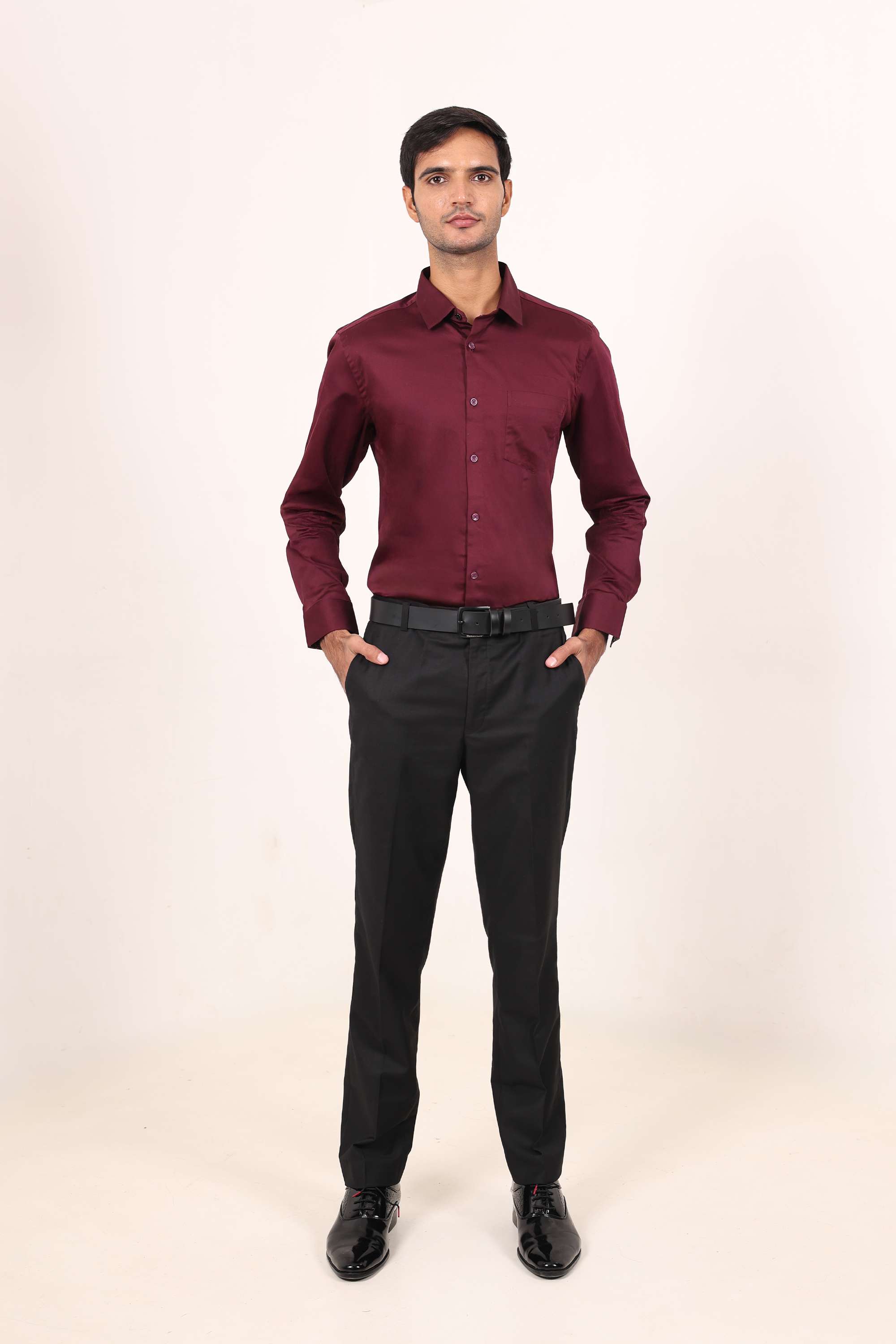 Solid-Cotton-Blend-Regular-Fit-Men-s-Formal-Shirt