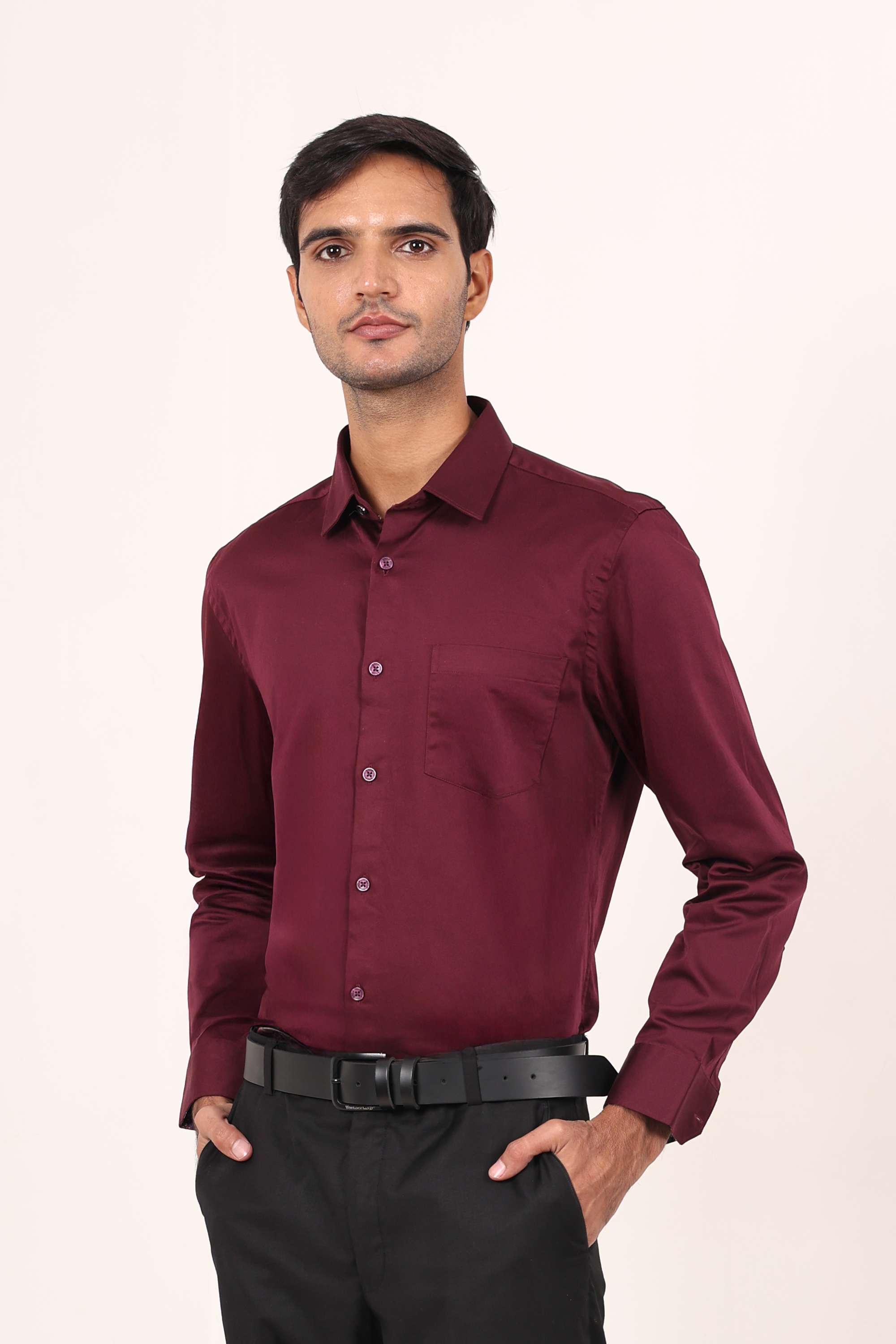Solid-Cotton-Blend-Regular-Fit-Men-s-Formal-Shirt