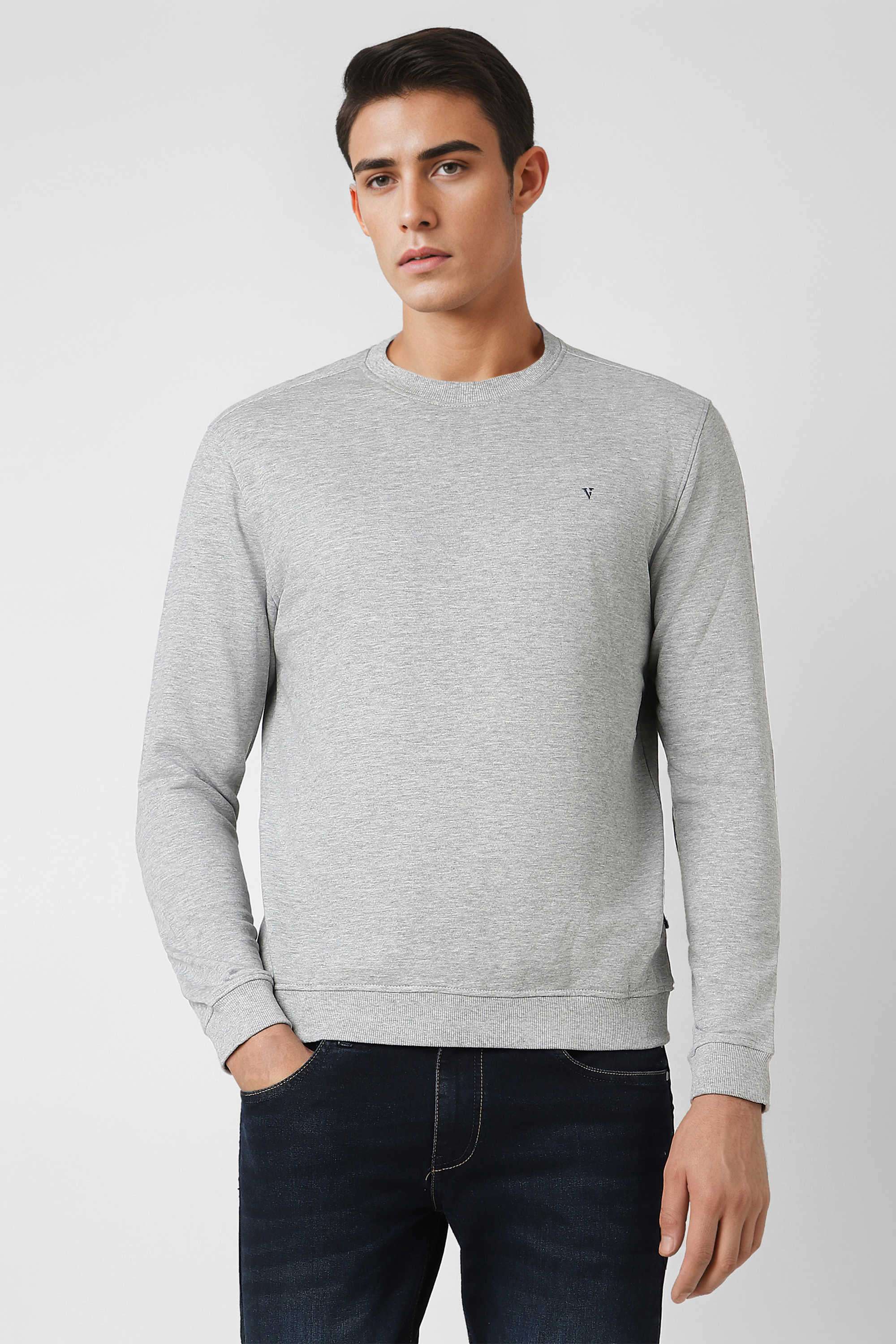 Solid-Poly-Cotton-Regular-Fit-Men-Sweatshirt
