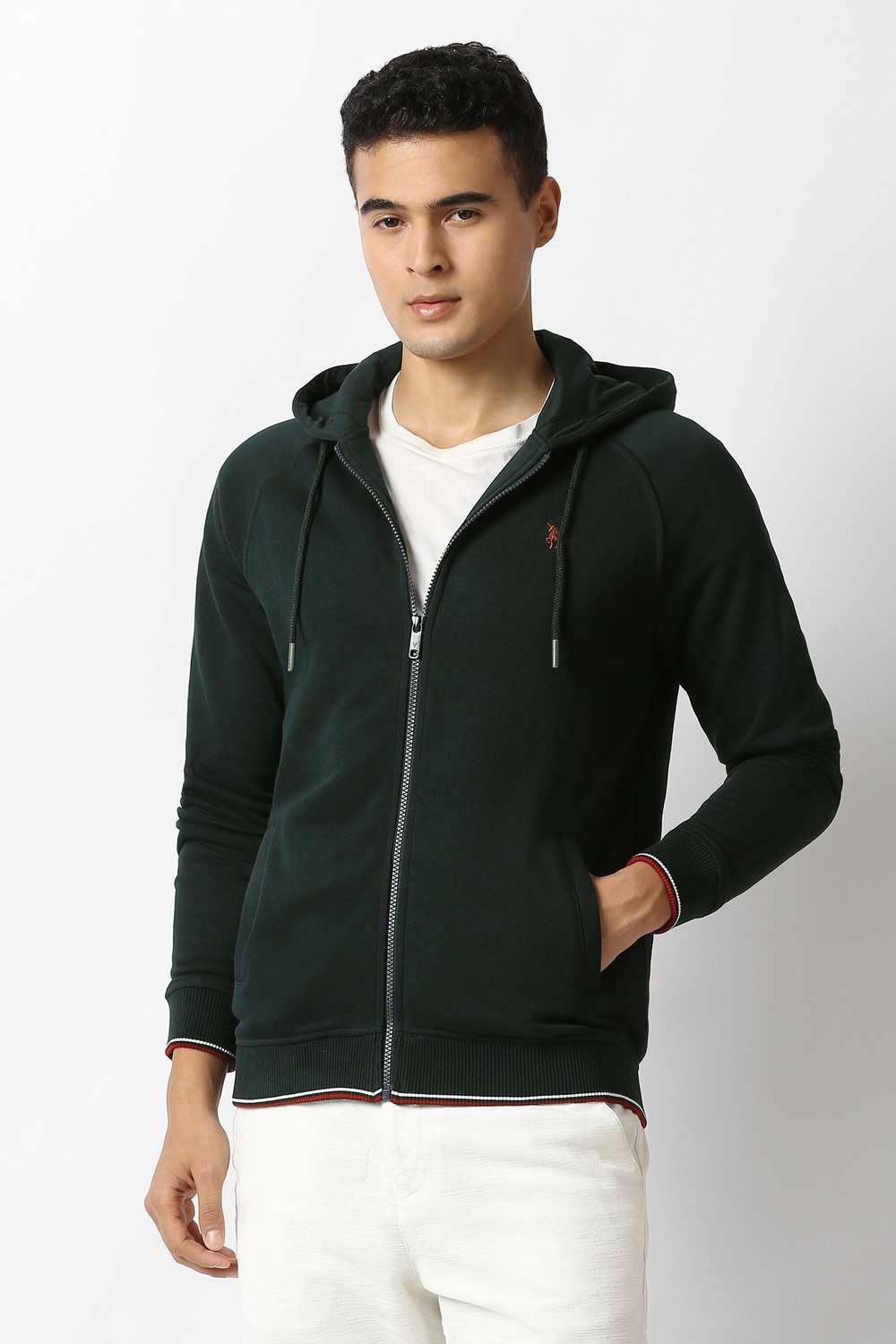 Solid-Polyester-Blend-Regular-Fit-Men-s-Sweatshirt