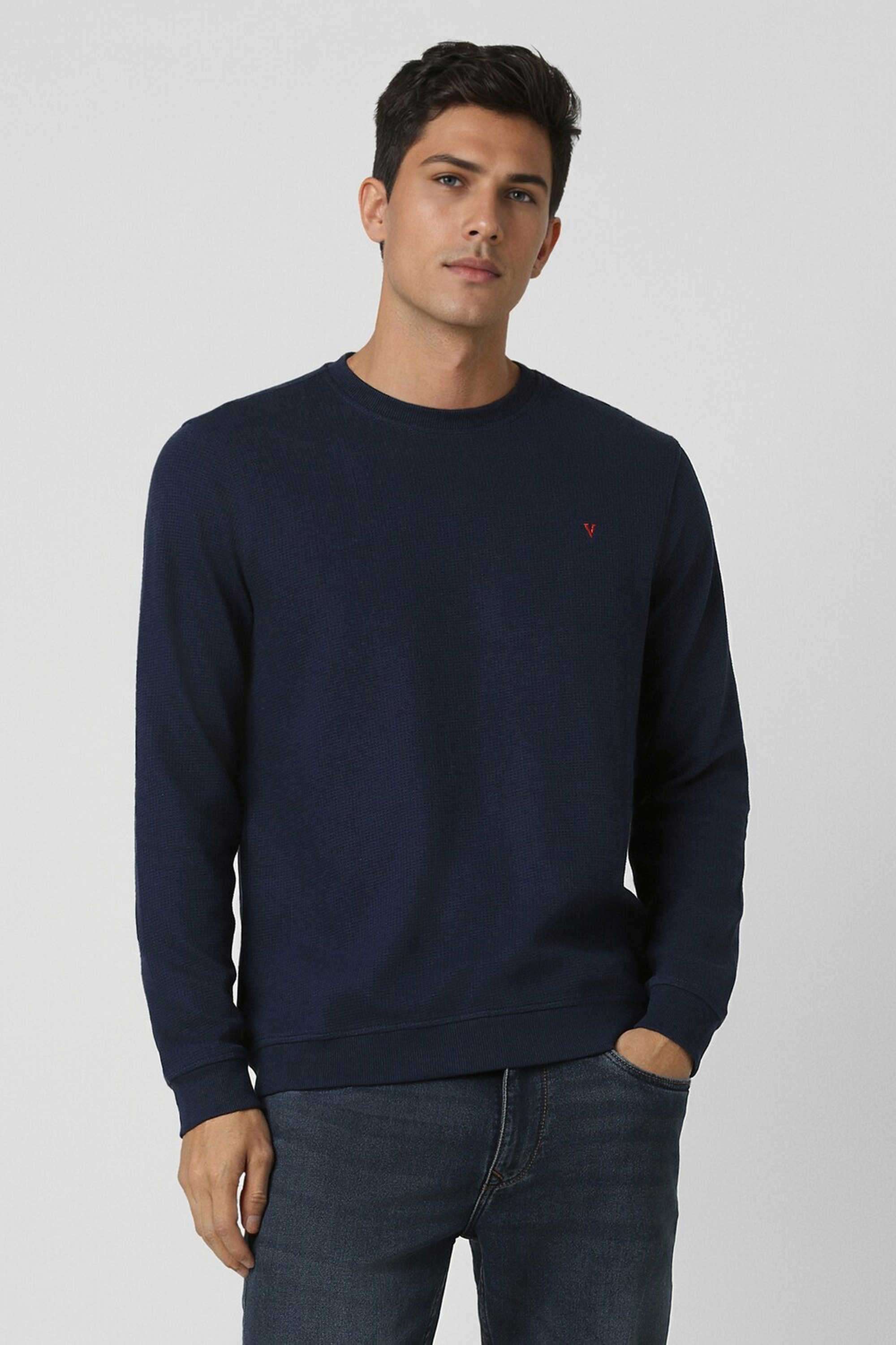 Textured-Poly-Cotton-Regular-Fit-Men-Sweatshirt
