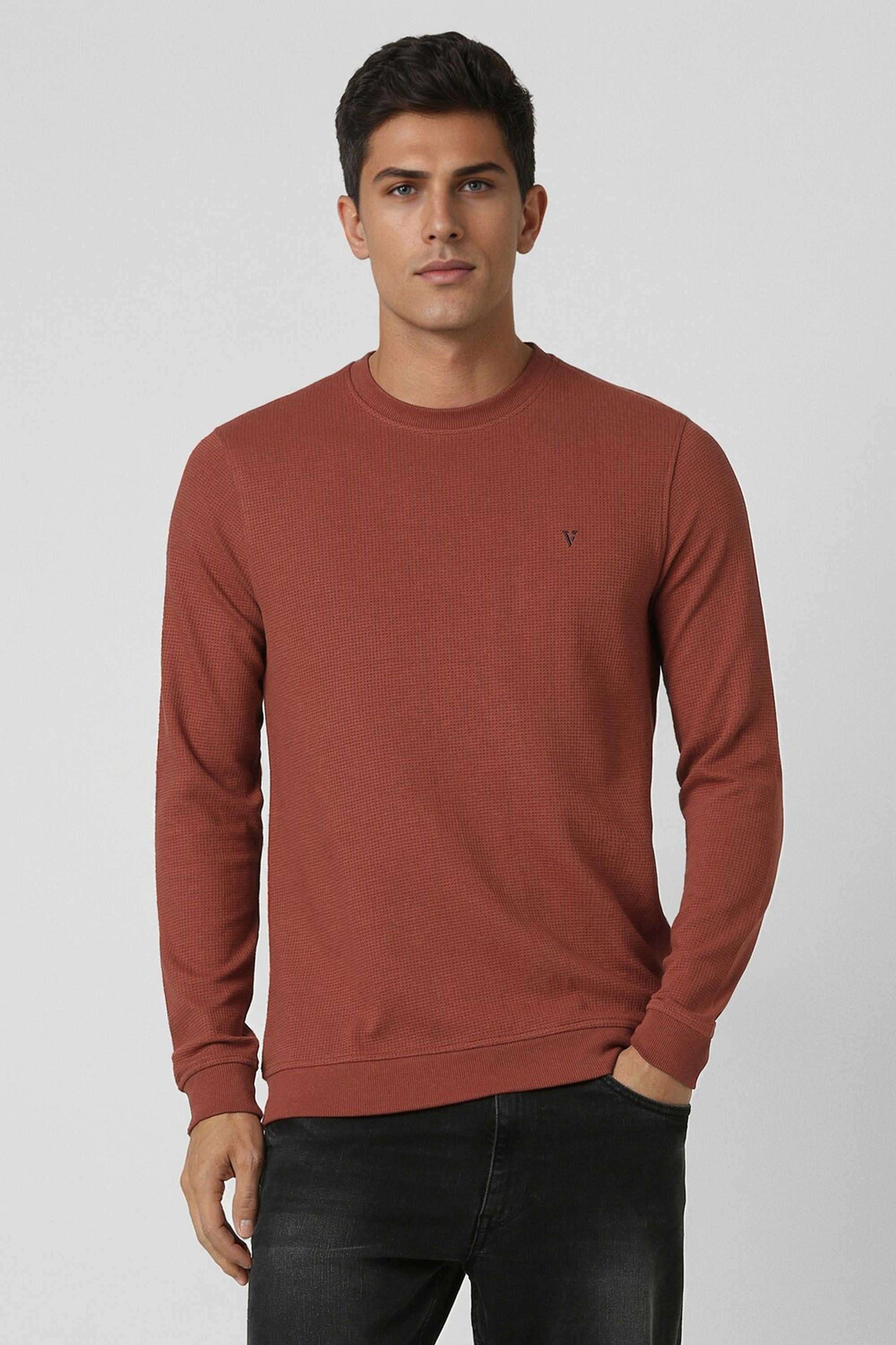 Textured-Poly-Cotton-Regular-Fit-Men-Sweatshirt