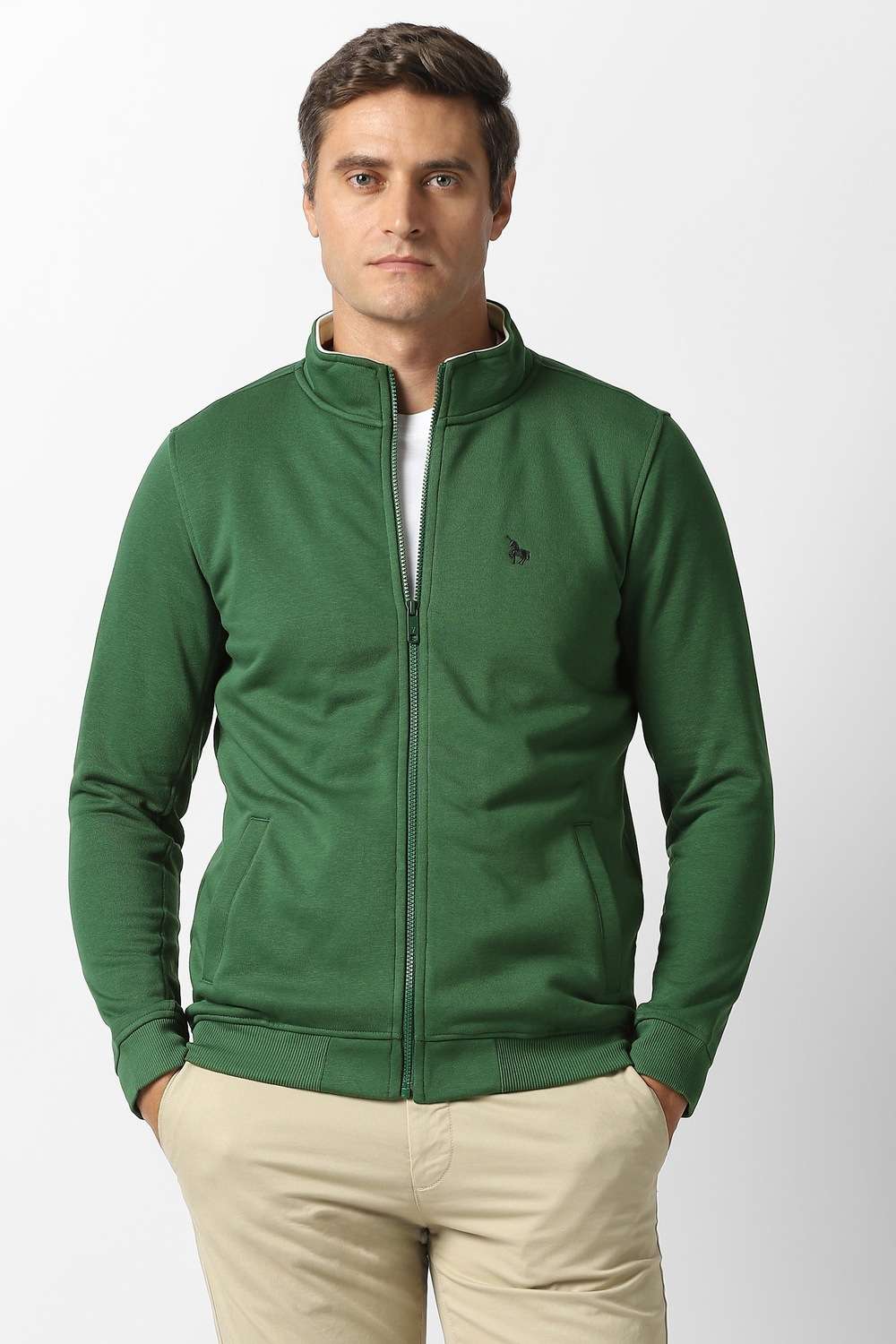 Solid-Cotton-Blend-Regular-Fit-Men-s-Sweatshirt