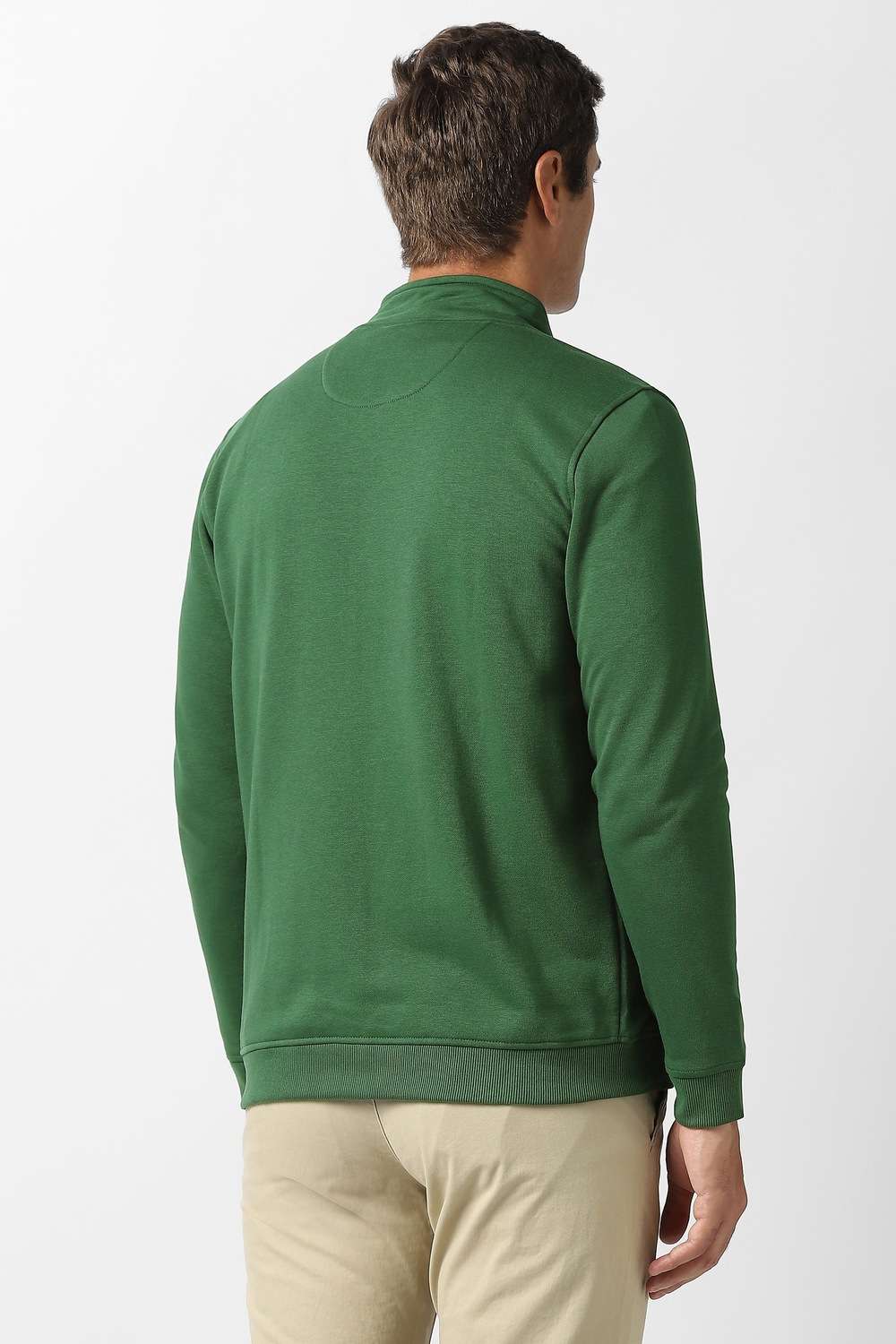Solid-Cotton-Blend-Regular-Fit-Men-s-Sweatshirt