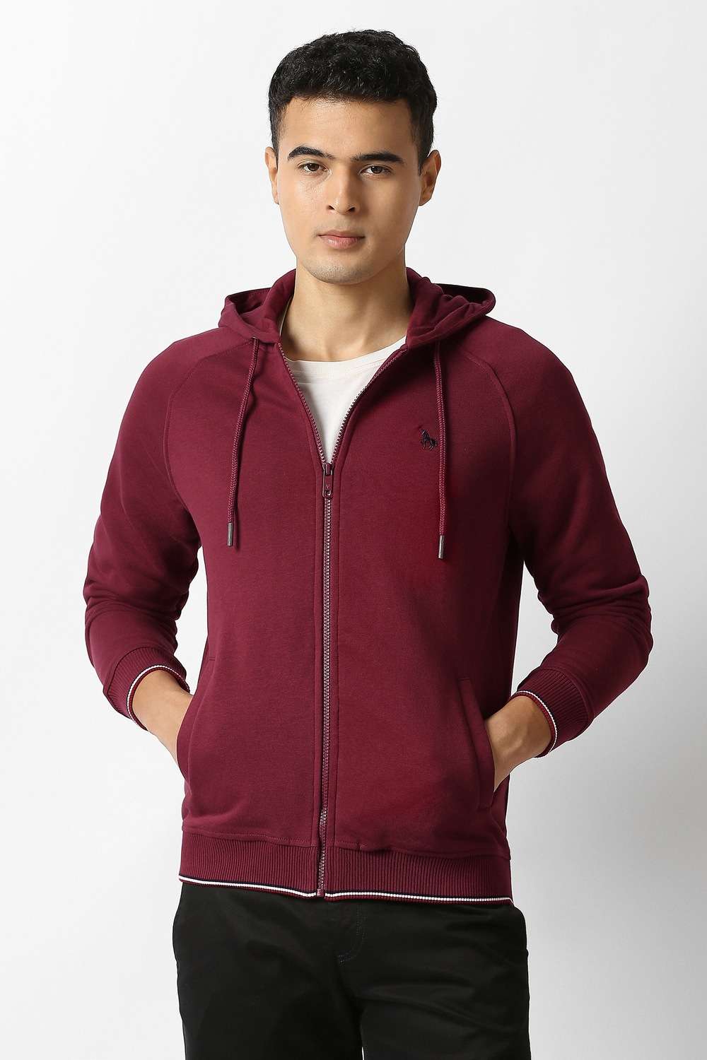 Solid-Polyester-Blend-Regular-Fit-Men-s-Sweatshirt