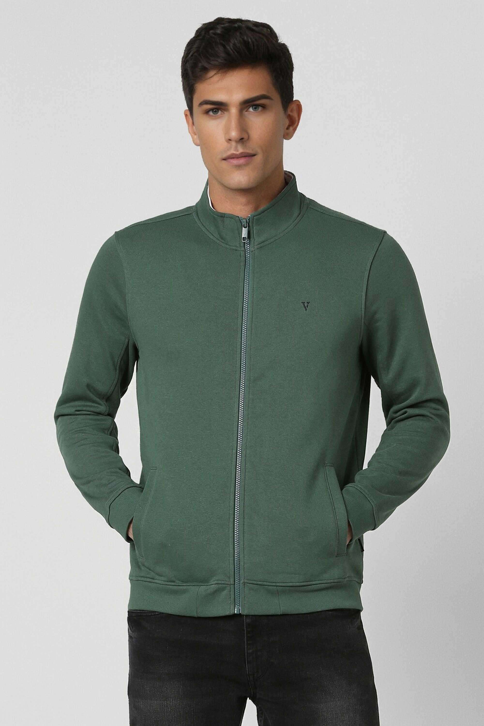 Solid-Poly-Cotton-Regular-Fit-Men-Sweatshirt