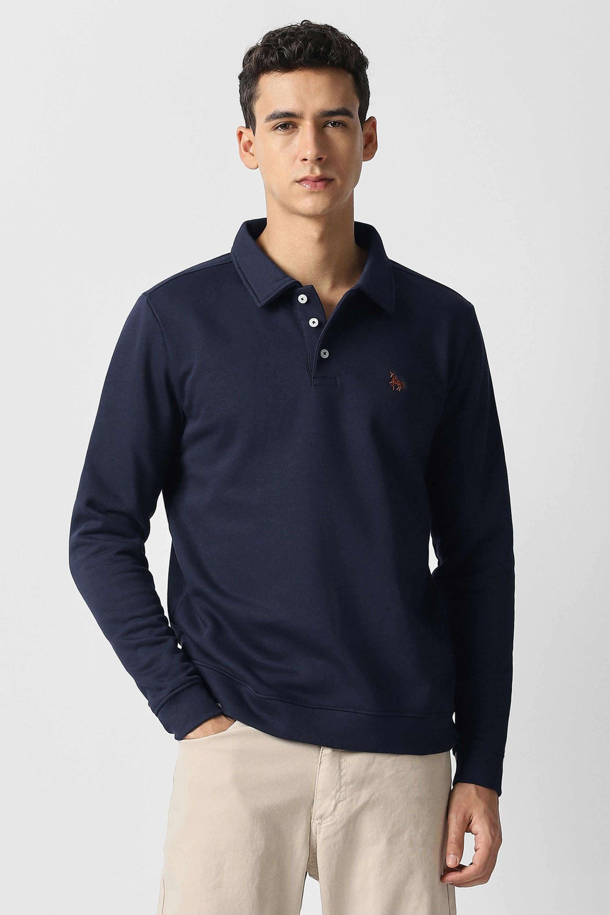 Solid-Cotton-Regular-Fit-Men-s-Sweatshirt