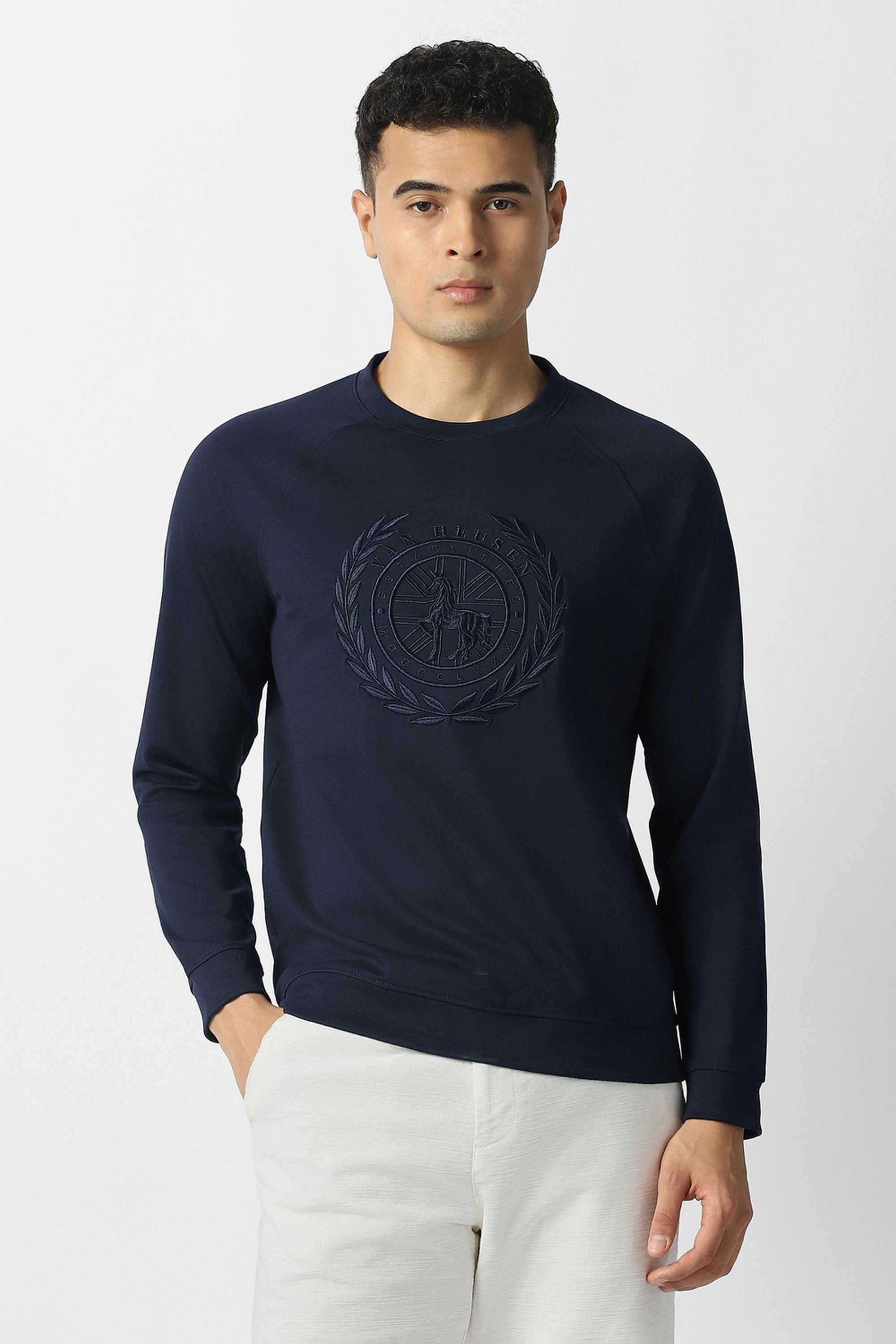 Solid-Cotton-Regular-Fit-Men-Sweatshirt