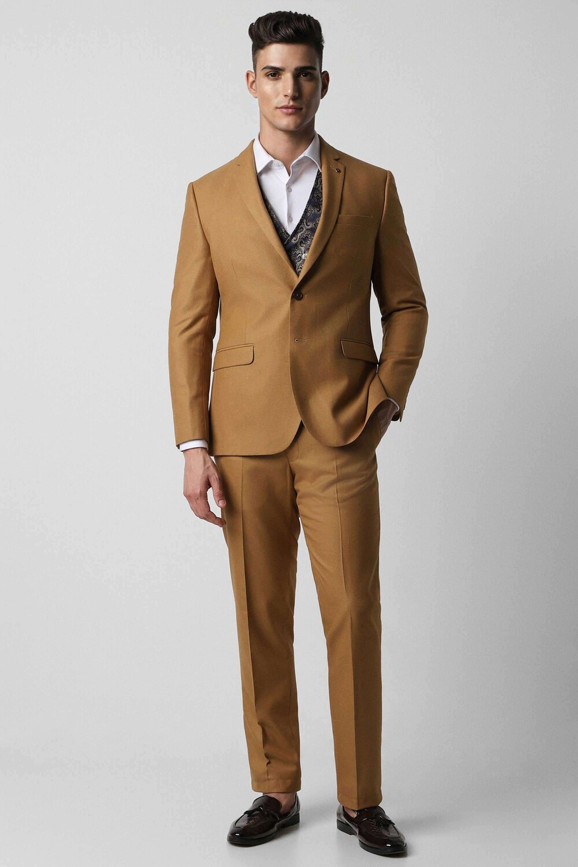 Textured-Blended-Fabric-Slim-Fit-Men-Formal-Wear-Suit